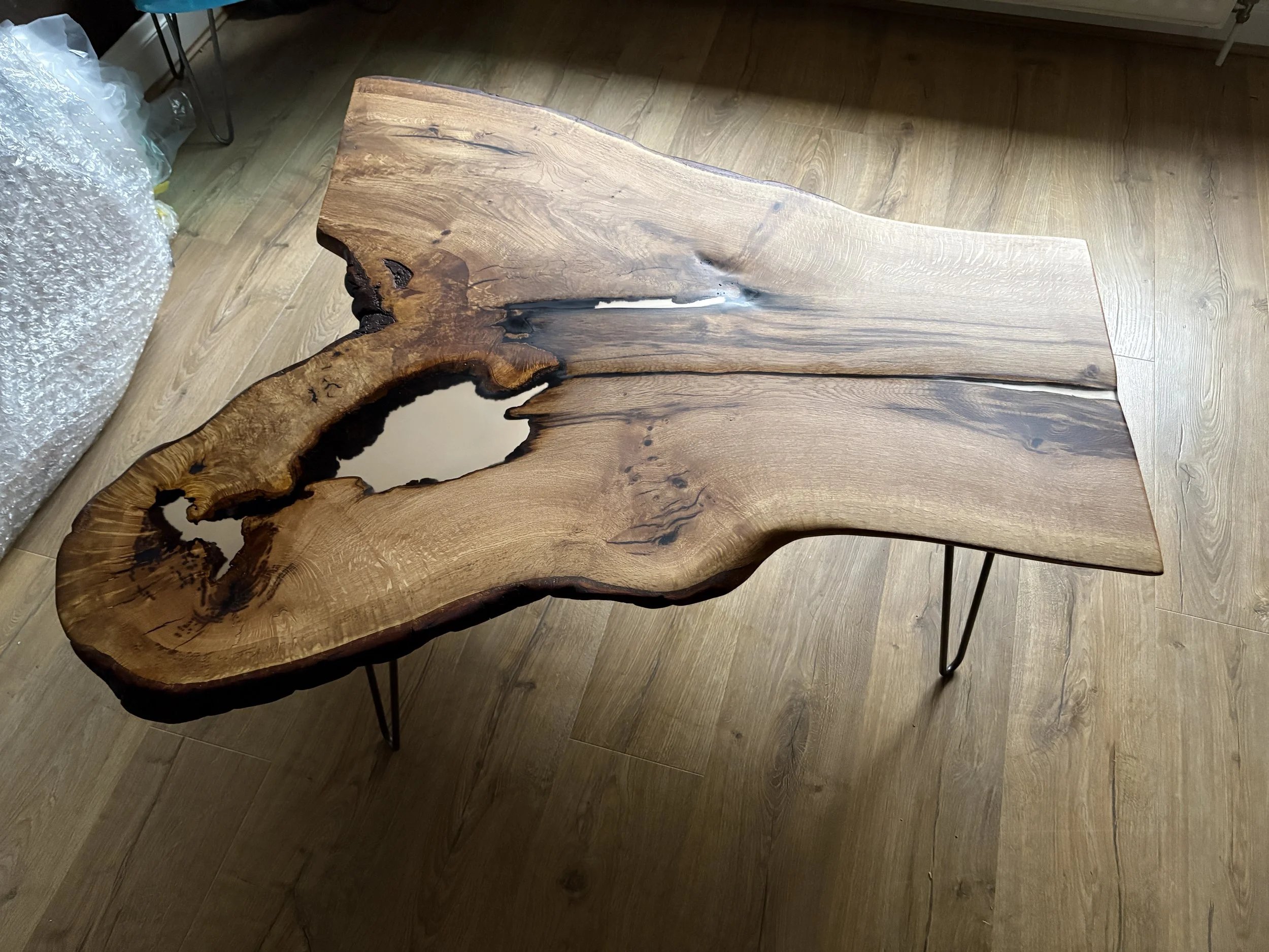 live edge coffee table