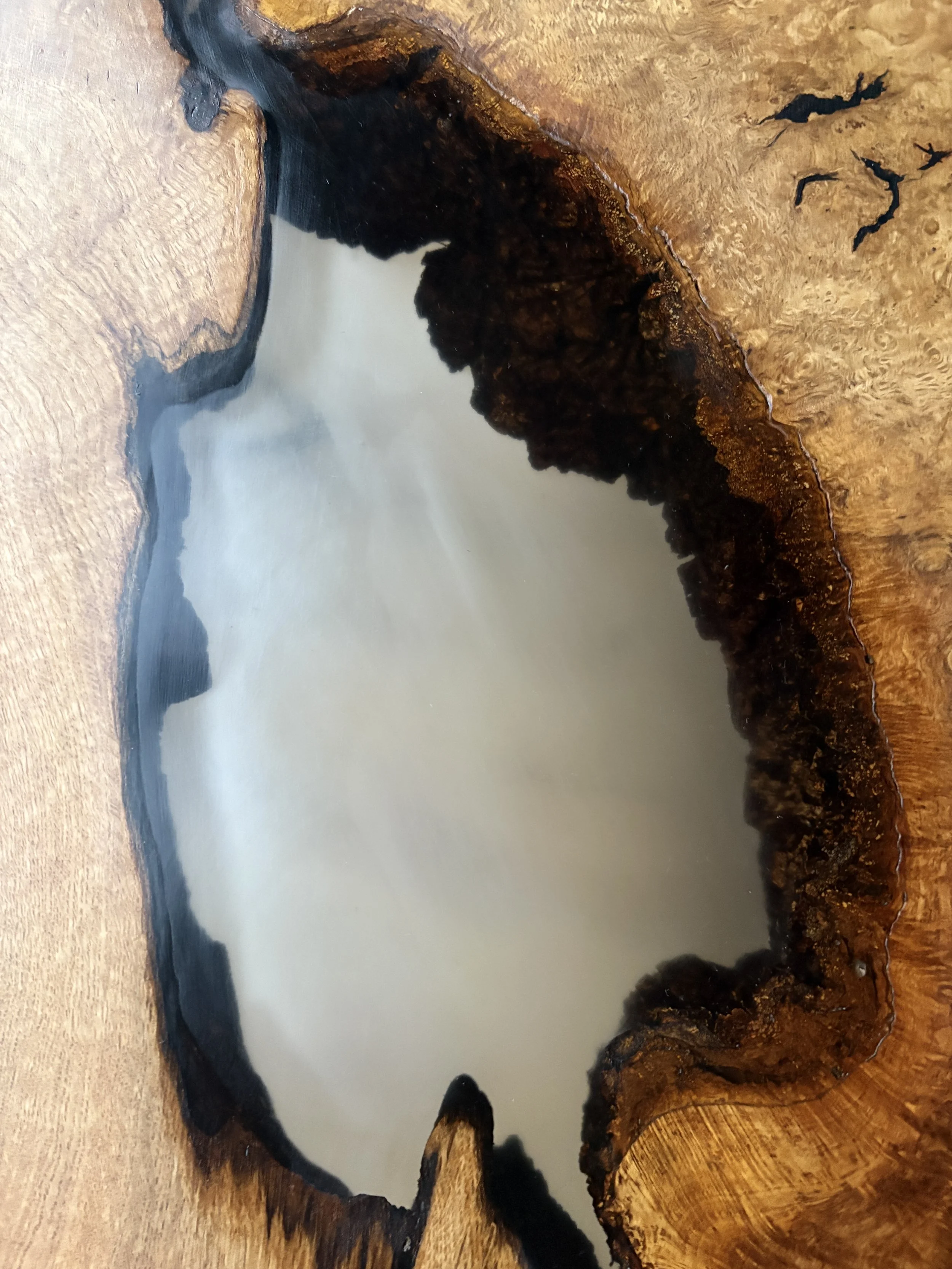 oak and resin kitchen table