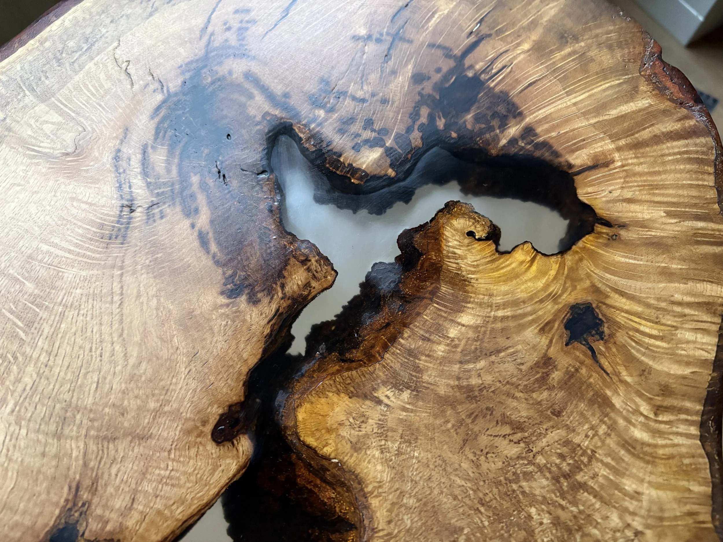 live edge oak river table