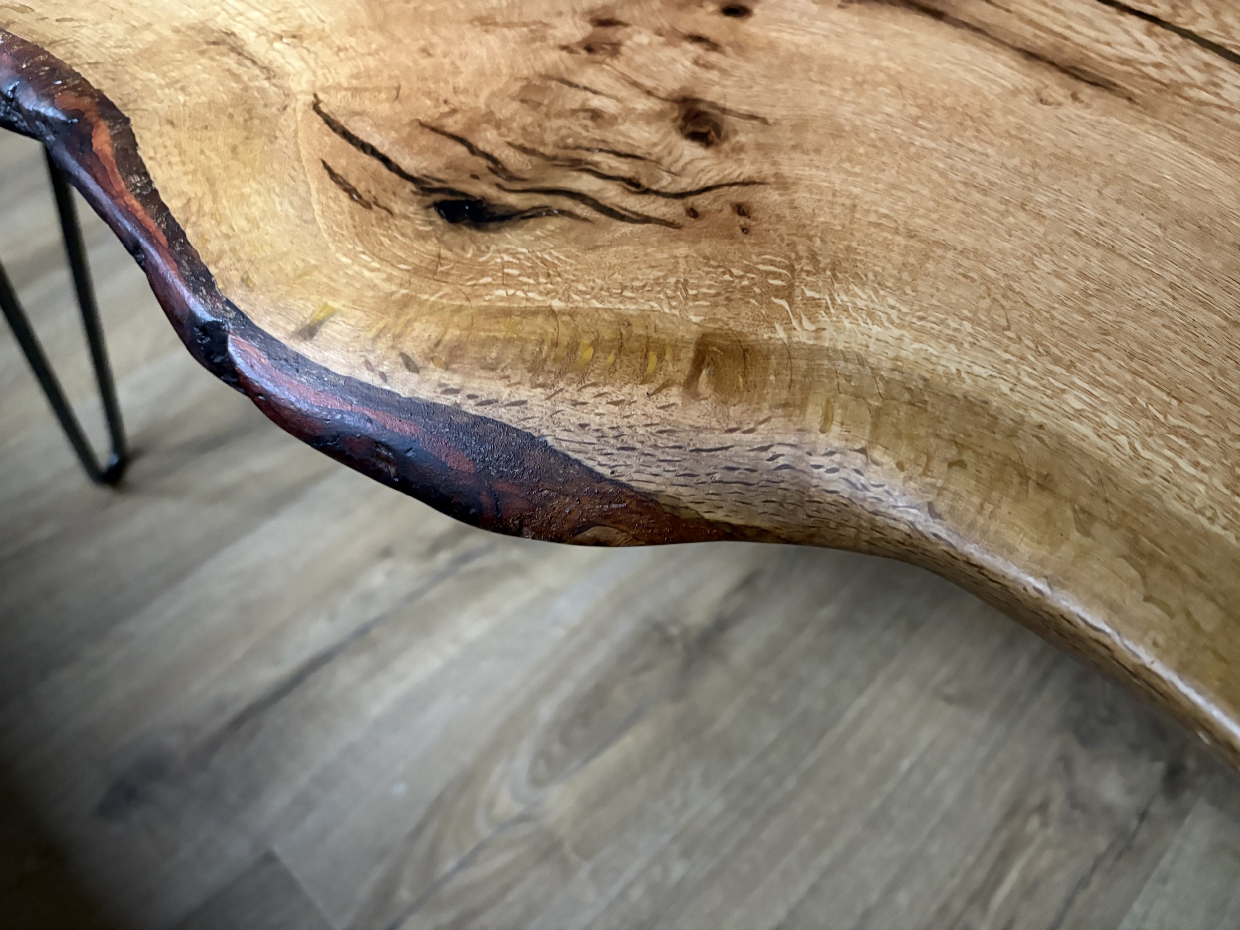 waney edge oak dining table