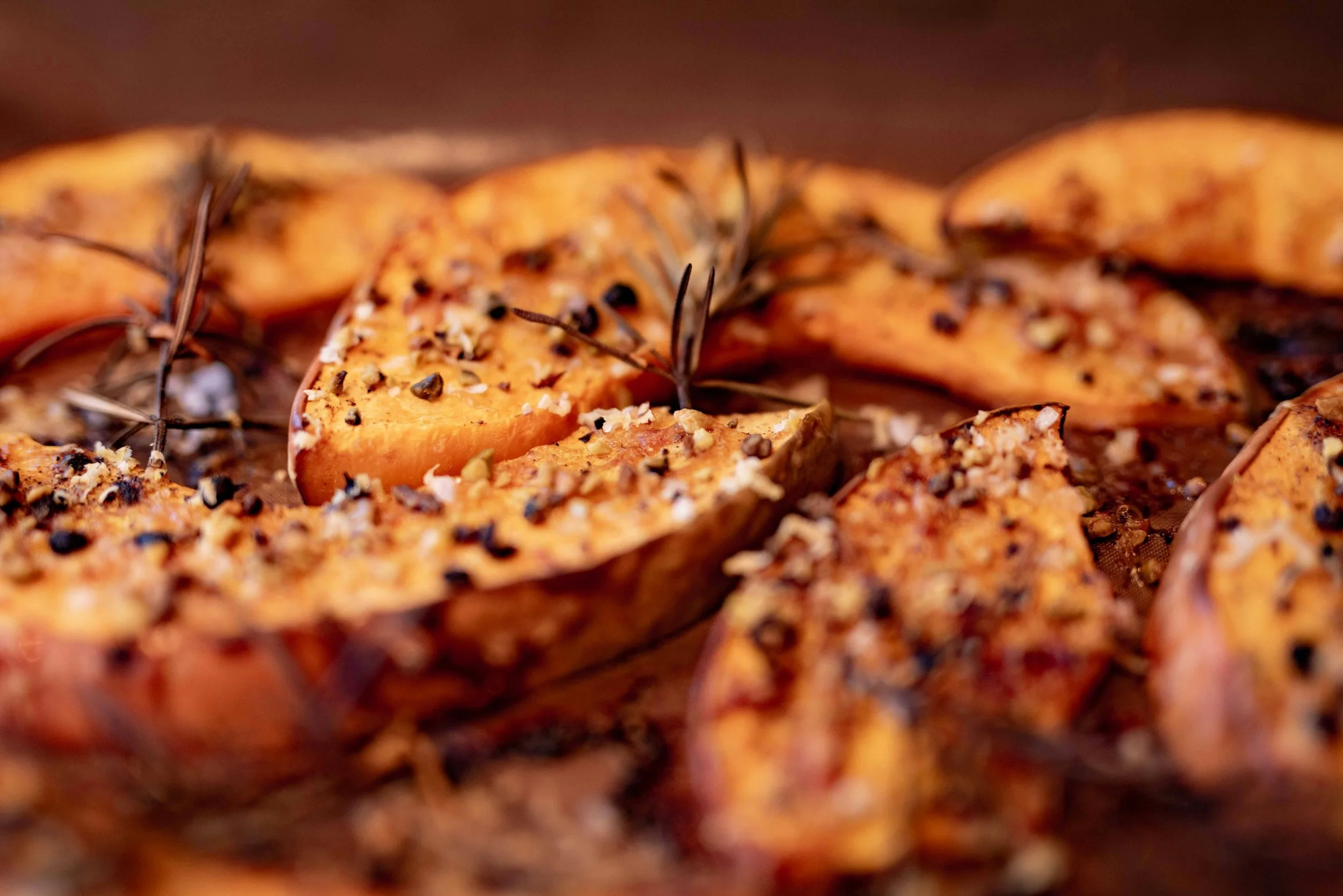 Perfectly Roasted + Caramelized Sweet Potatoes