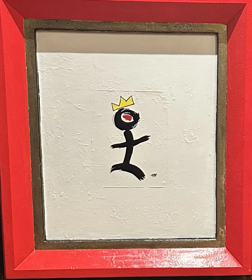 "Fairy in Red Frame," 2026, Acrylic on board, 31” x 28”
