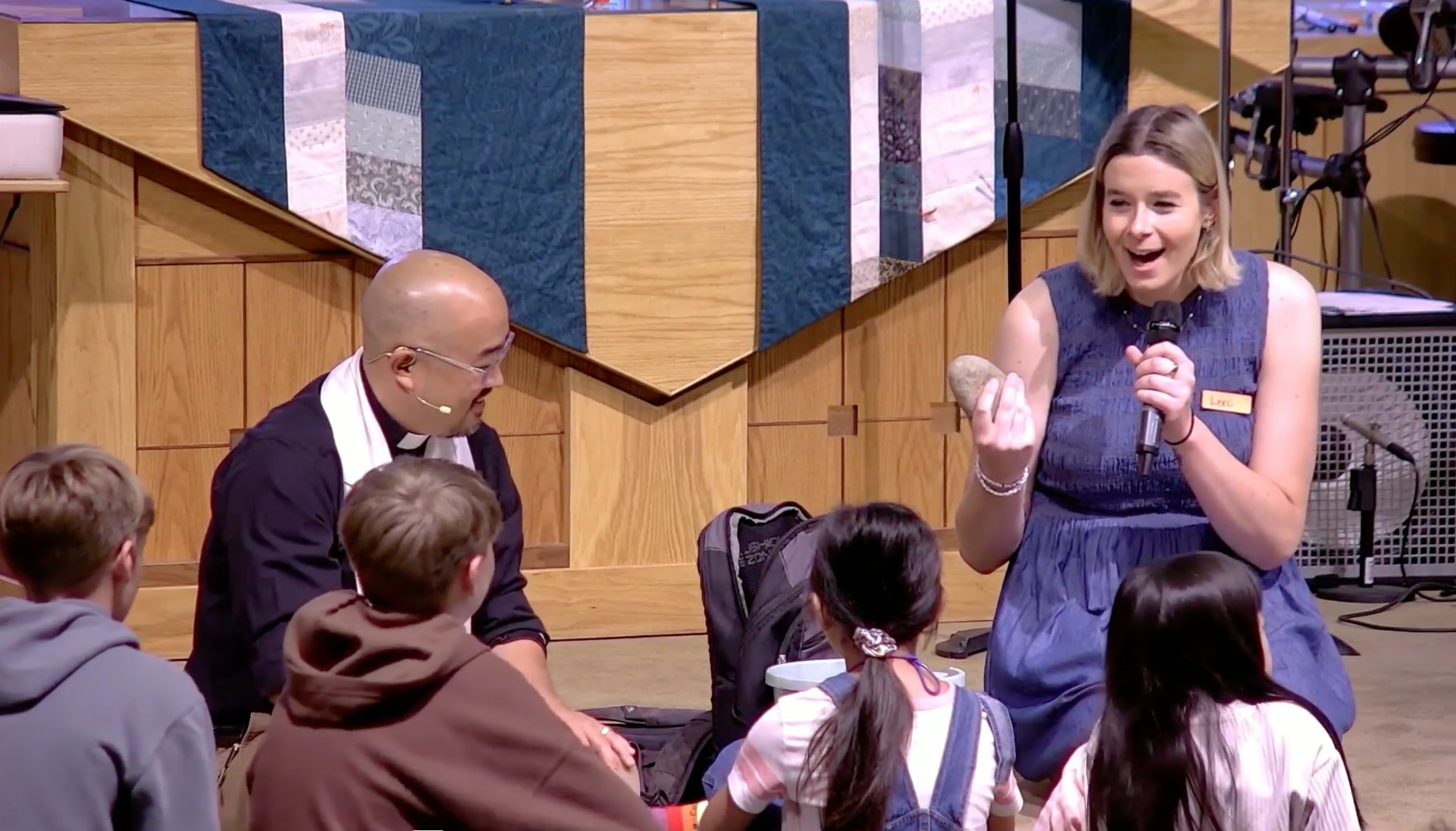 kids enjoying a summer popsicle during 2022 Kids Camp: Vacation Bible School