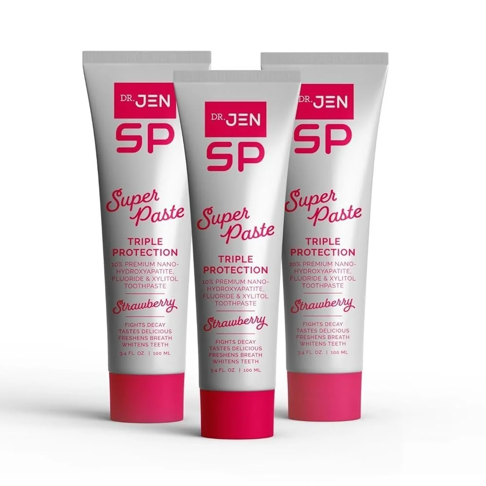 Dr. Jen's Super Paste Toothpaste with Fluoride + 10% Premium Nano-Hydroxyapatite
