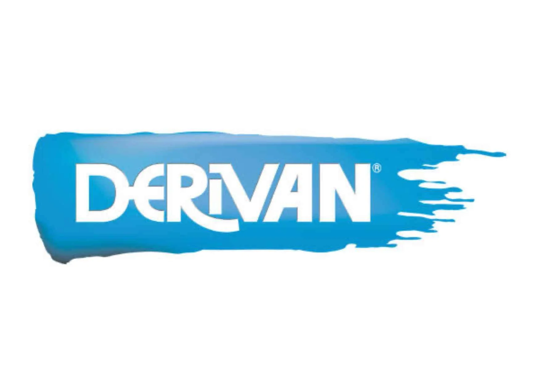 The logo of Derivan, featuring a blue brushstroke background with the word 'DERIVAN' in white capital letters.