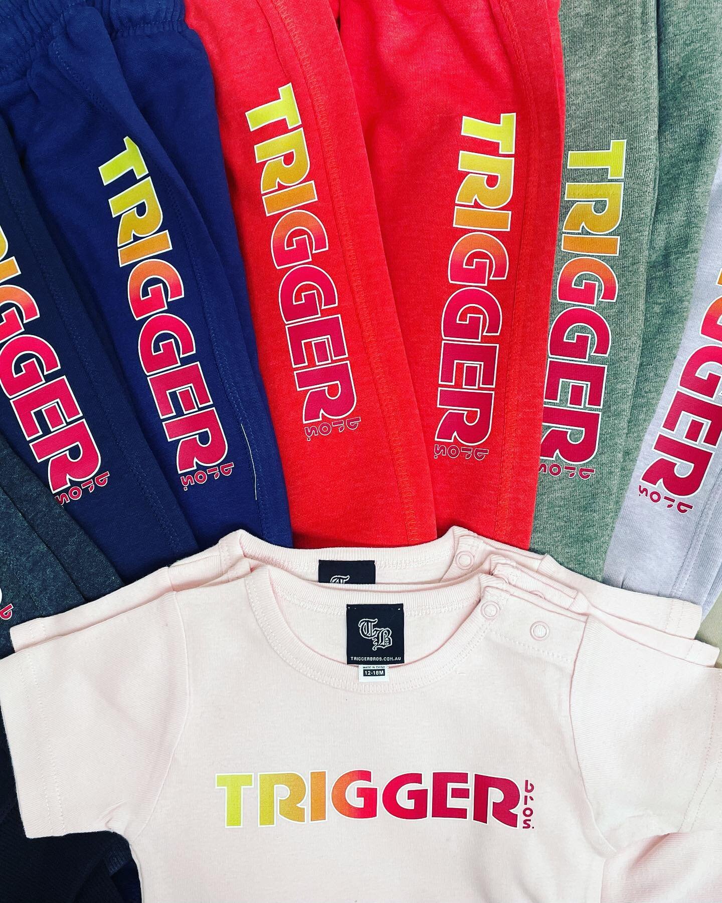 Quick run for @triggerbrothers. DTF printing at its finest! #triggerbros #ptleo #mplocal #dtfprinting #trackies #triggertrackies #merch #localbusiness