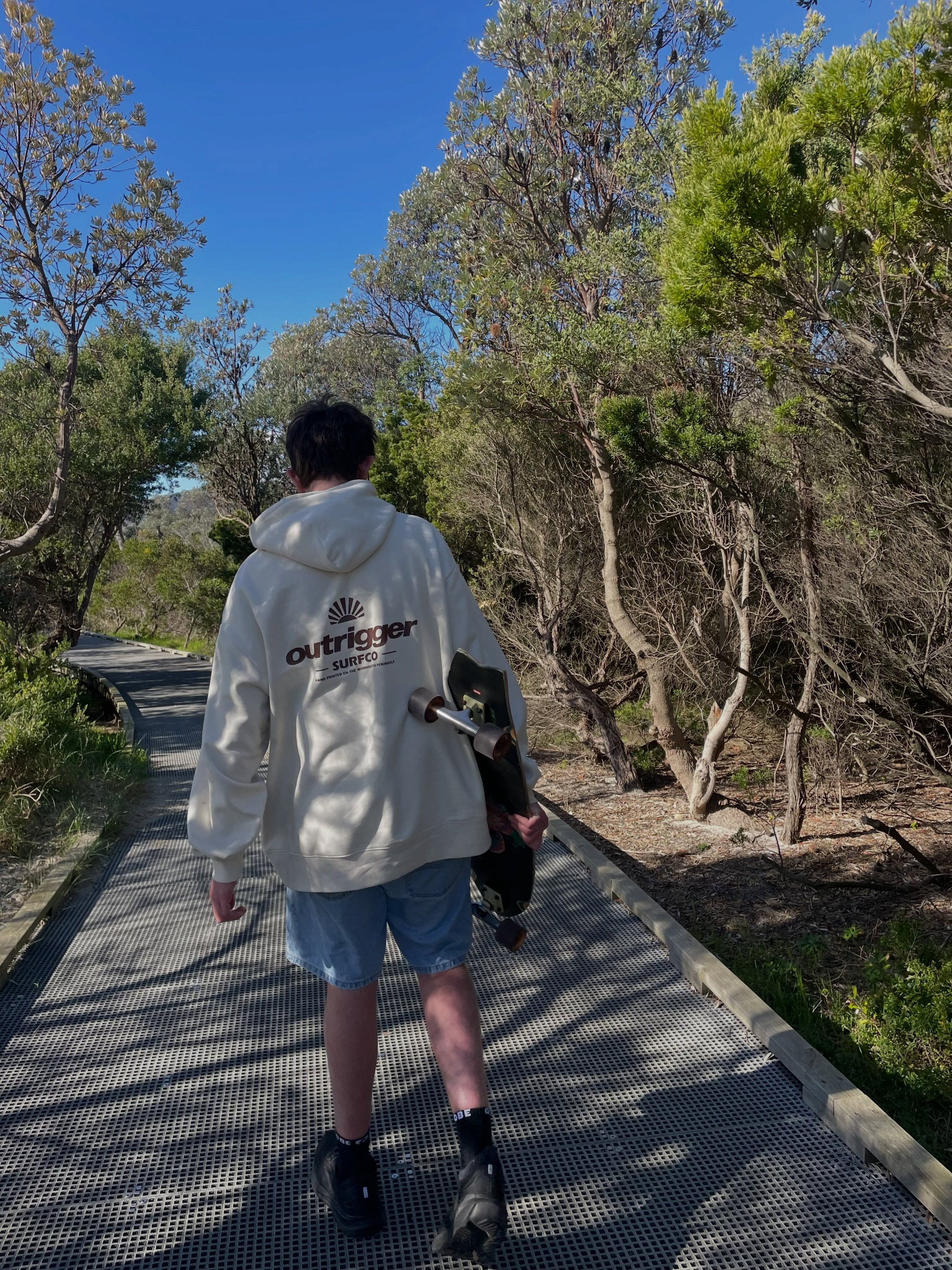 Recent run of hoods for @outriggertradingco. Local brand doing great things. Koby is in year 8 at Padua College and puts his heart and soul into his brand. #outriggertradingco #paduacollege #localsurfwear