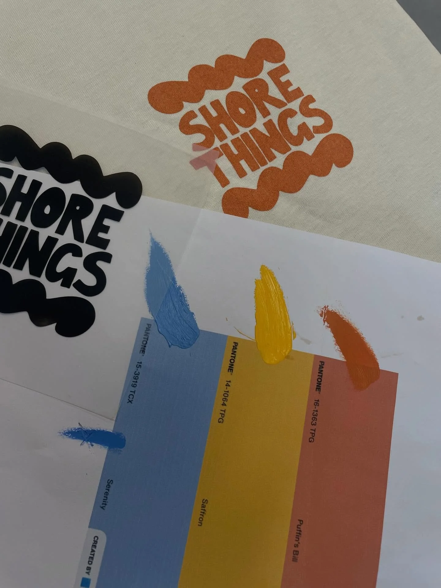 Merch drop @weareshorethings. We love printing for locals! #dromanahabitat #swellblades #screenprinting #morningtonpeninsula