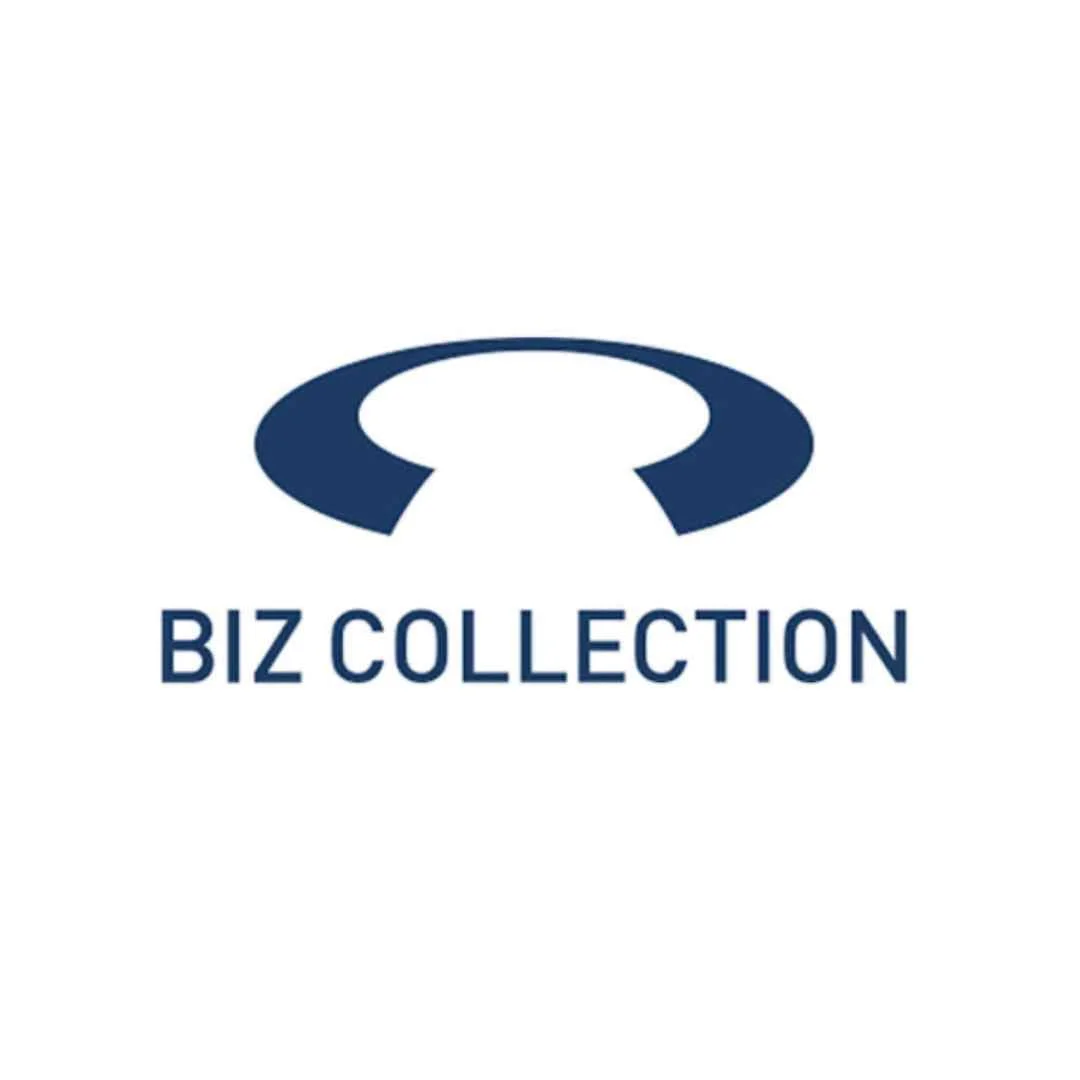 Logo with a stylized circular design and the text 'BIZ COLLECTION' underneath.