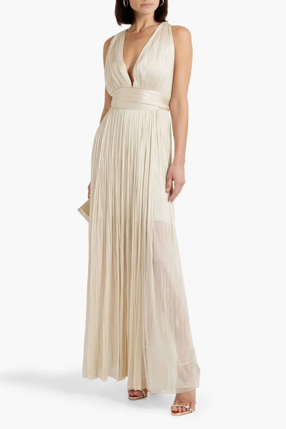 Maria Lucia Hohan Rayana Pliss Pleated Gown