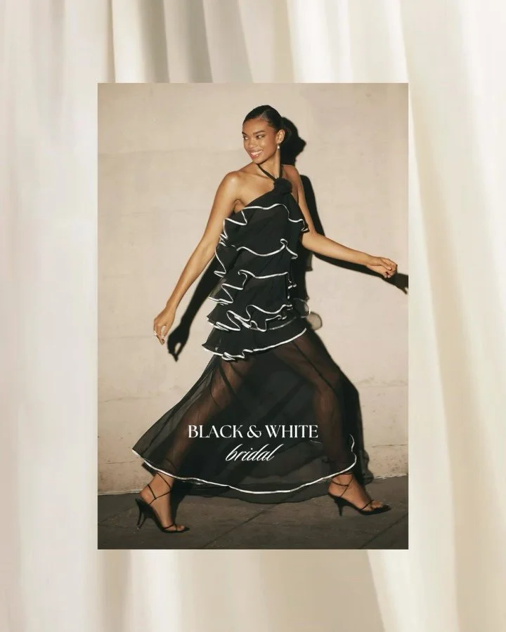 A micro-dose of black accents to switch up your bridal looks 🖤 Swipe to see some inspo and my fav looks ➡️