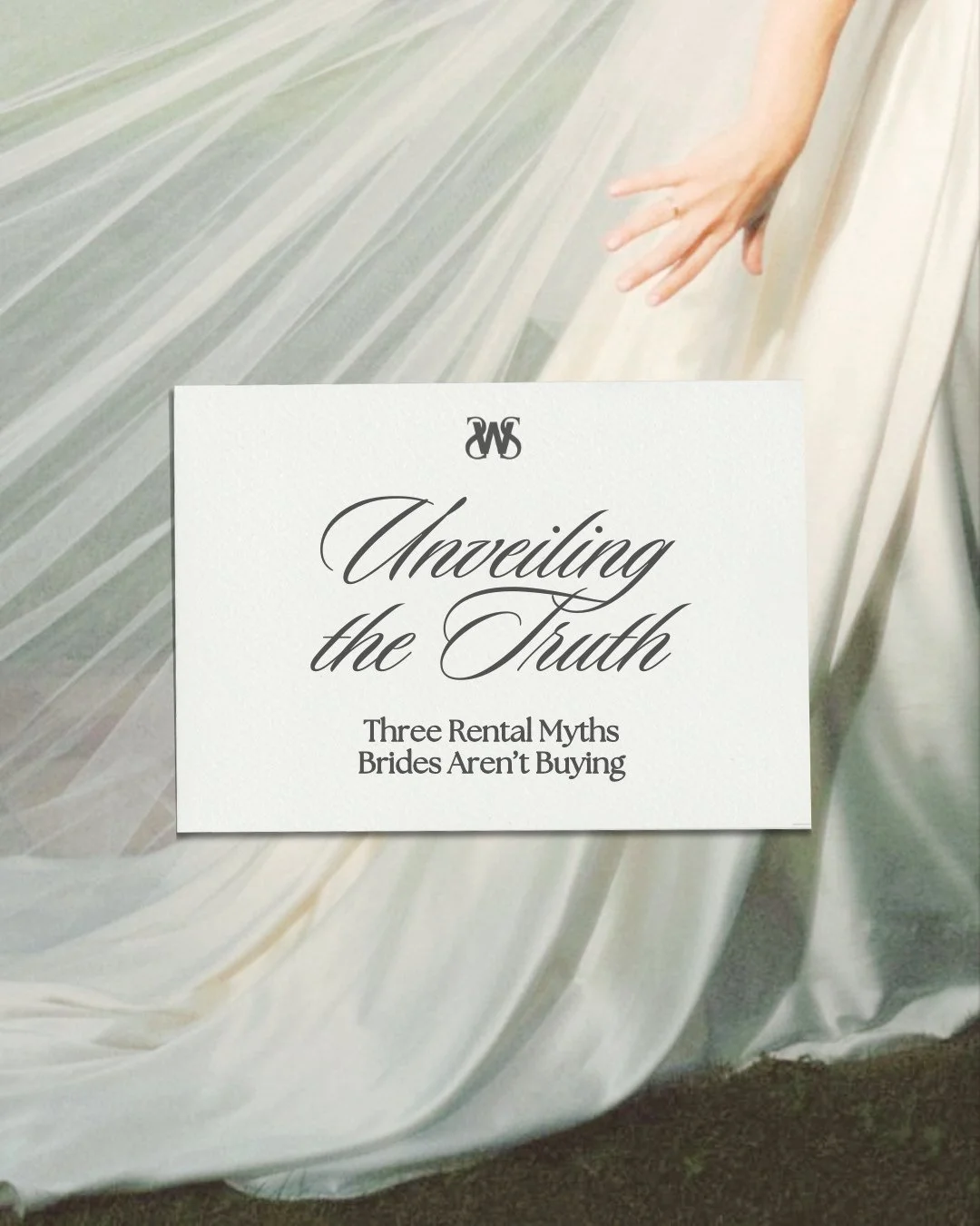 I've heard it all when it comes to renting your bridal wardrobe so I'm here to bust some of the most common myths 👊⁠
⁠
Renting can be stylish, sustainable, and make multiple looks affordable. Plus SWS is here to make sure your look is perfectly tail