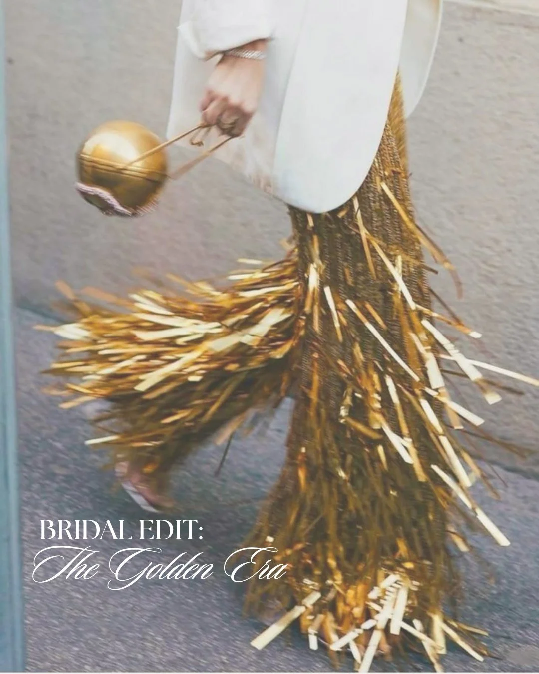 Metallic accents, soft champagne hues, and warm light-catching details ✨ ⁠
Meet your &quot;golden&quot; Bridal Era &mdash; Shop these looks and more when you join the Bridal Edit, link in bio or comment below.⁠
⁠