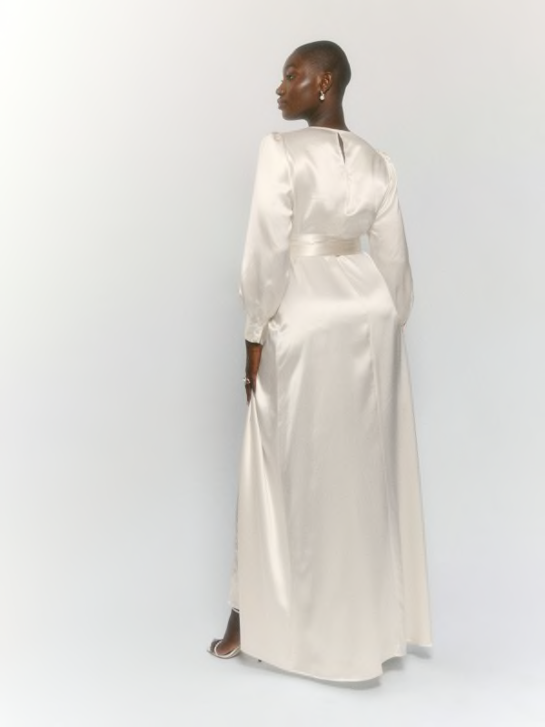 Reformation Rya Silk Long Sleeve Maxi Reformation Rya Silk Long Sleeve Maxi
