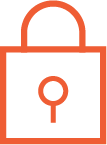 Lock icon in the shape of a padlock