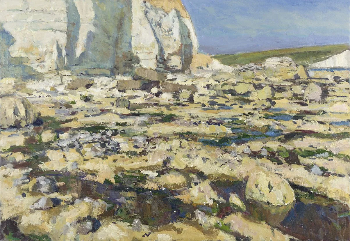Rockpools and Cliffs - Oil on Canvas 28 x 40"