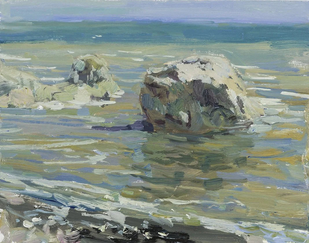 Rock at High Tide, Hope Gap 14" x 18"  