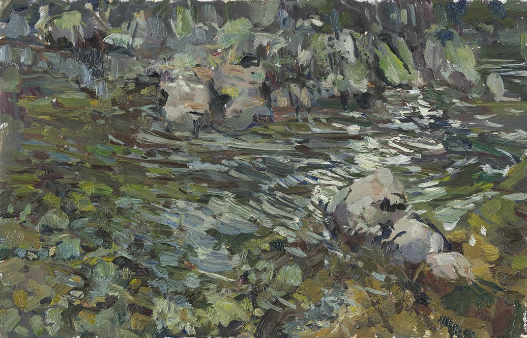 The River Esk, Spring - Oil on Board 9 x 14" £650