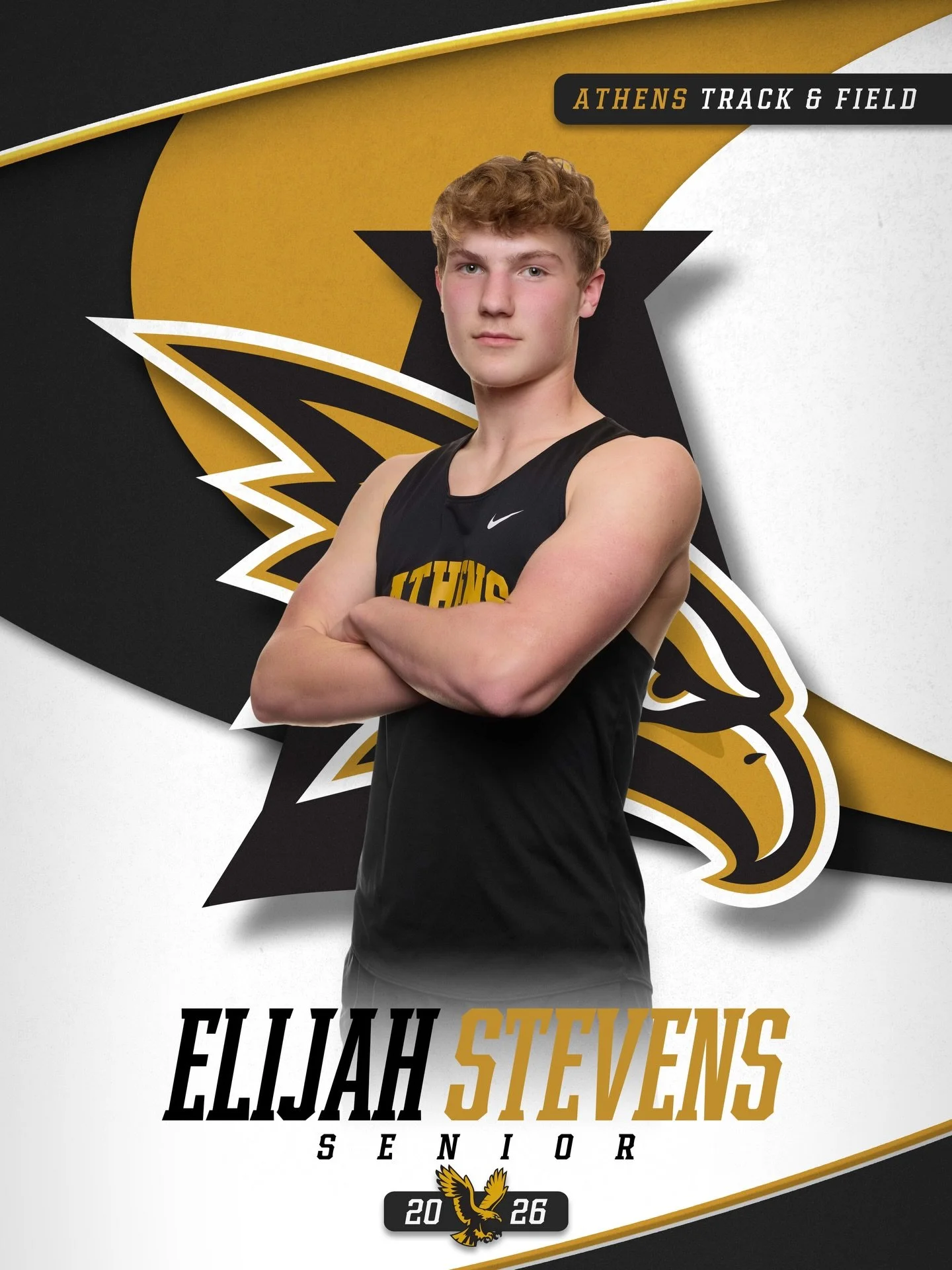 Shout out to @athens_trackfield for having us snap their senior banners this past week! Stoked about how they turned out. 🦅💛