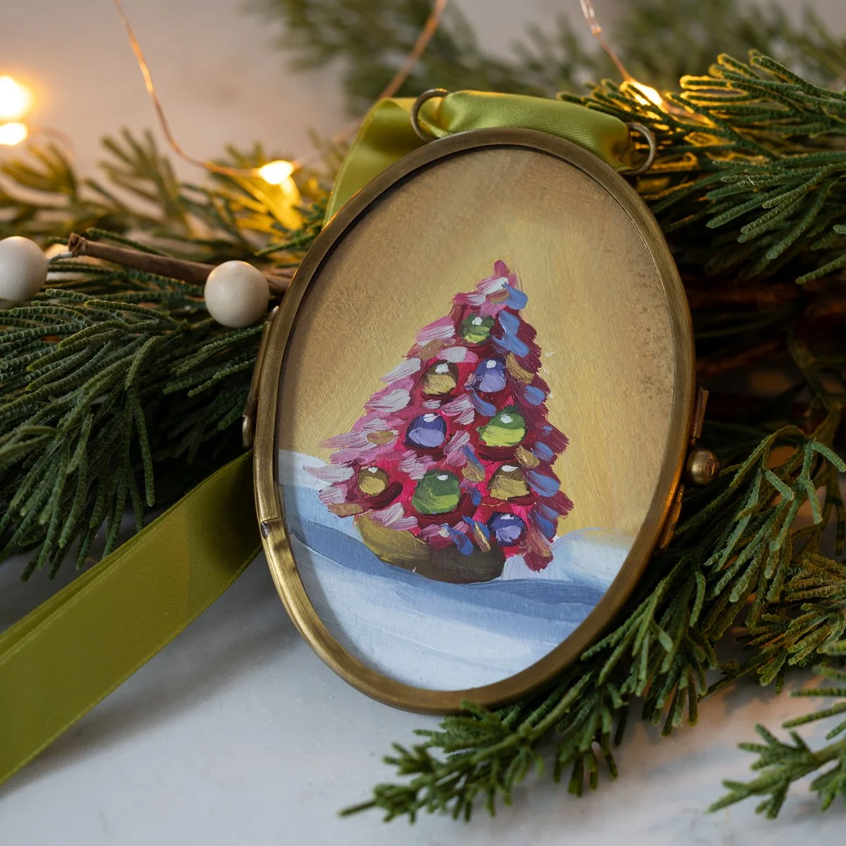 '25 Bottle Brush Tree No. 35 - Original Oil Painting