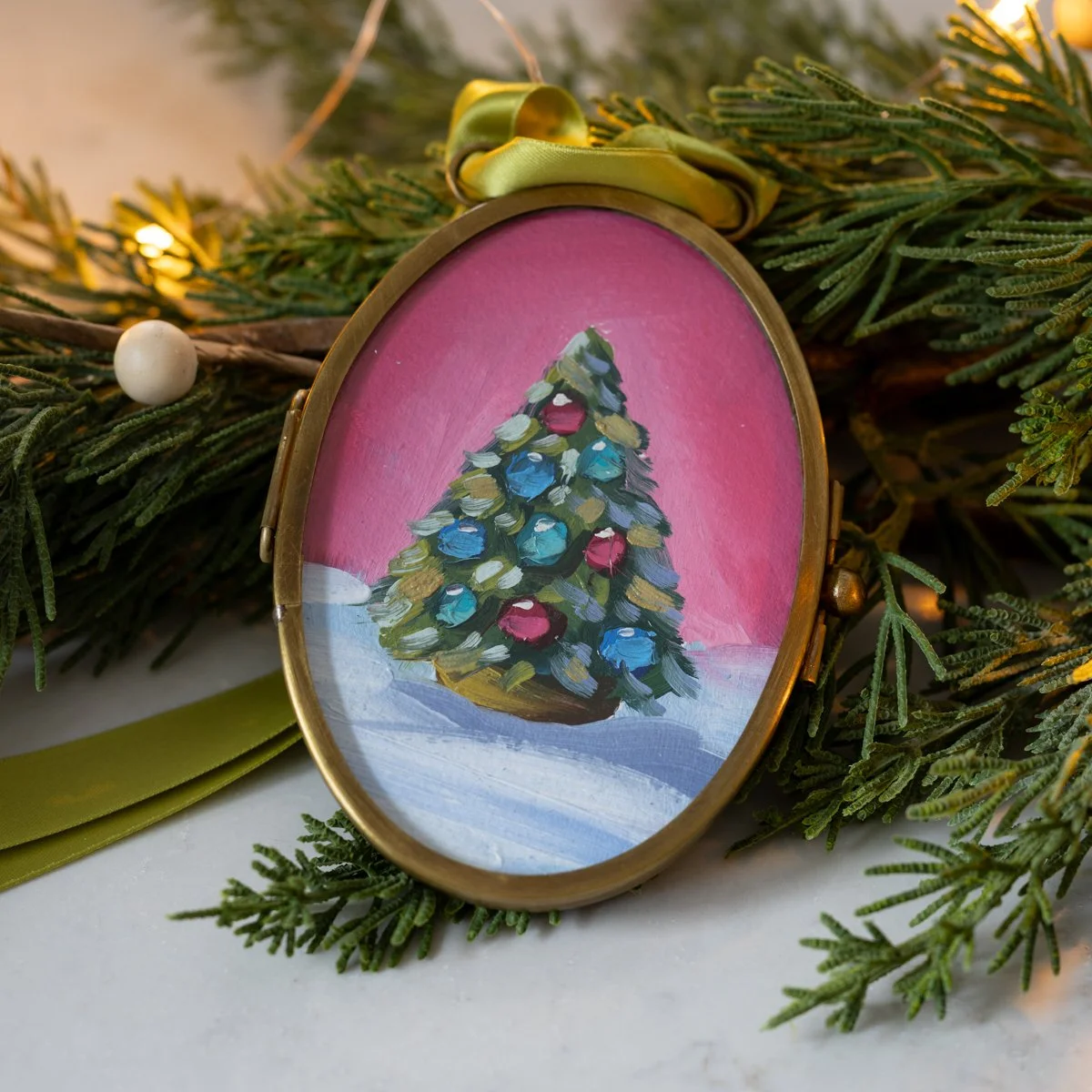 '25 Bottle Brush Tree No. 43 - Original Oil Painting