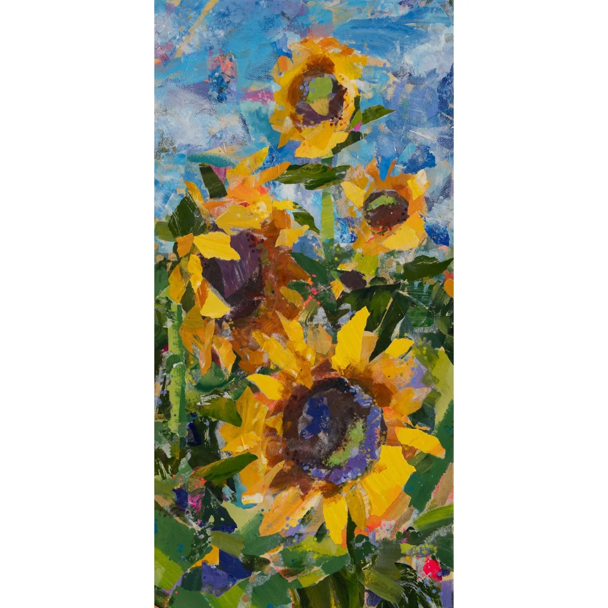 Hey There Sunshine  - Original Collage and Acrylic Painting