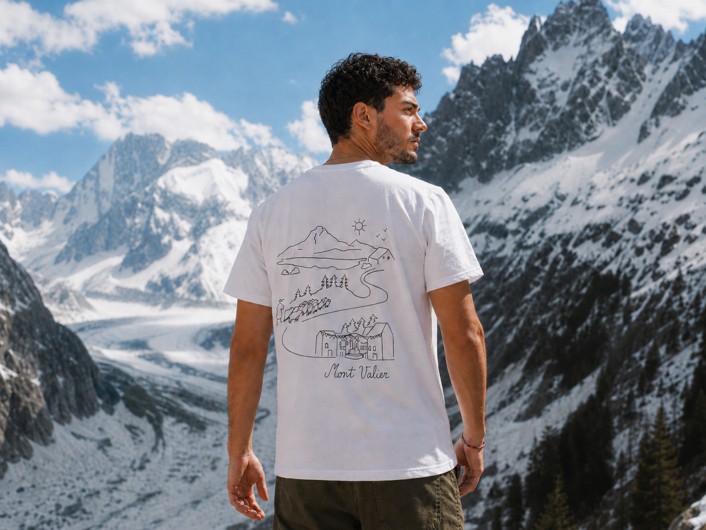 TEE-SHIRT MONT VALIER Blanc