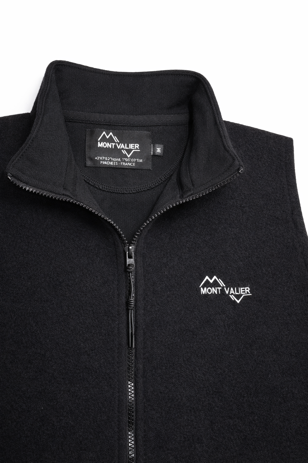 Gilet BEARN Noir en laine des Pyrenees