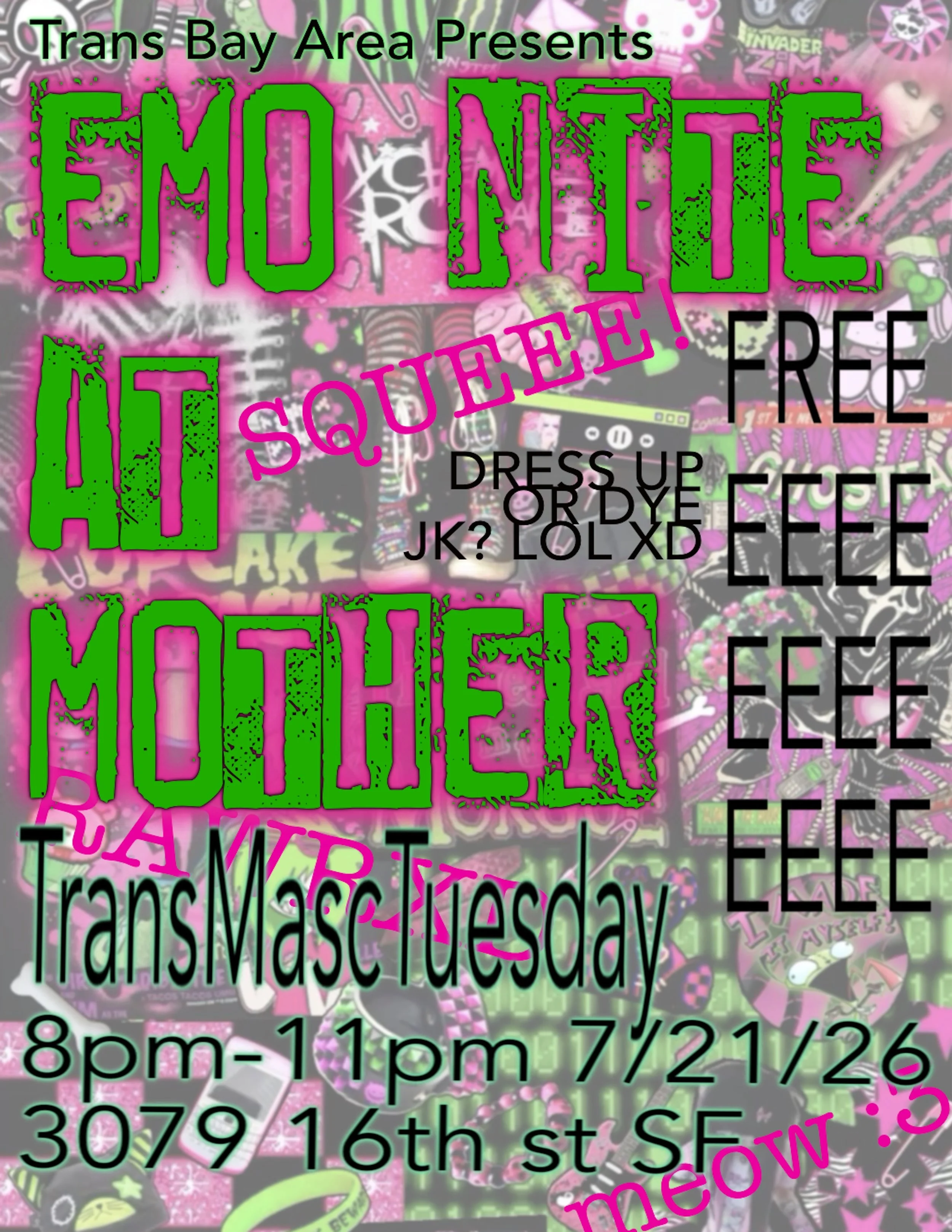 TRANSMASC TUESDAY EMO NIGHT