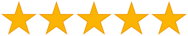 5 golden review stars