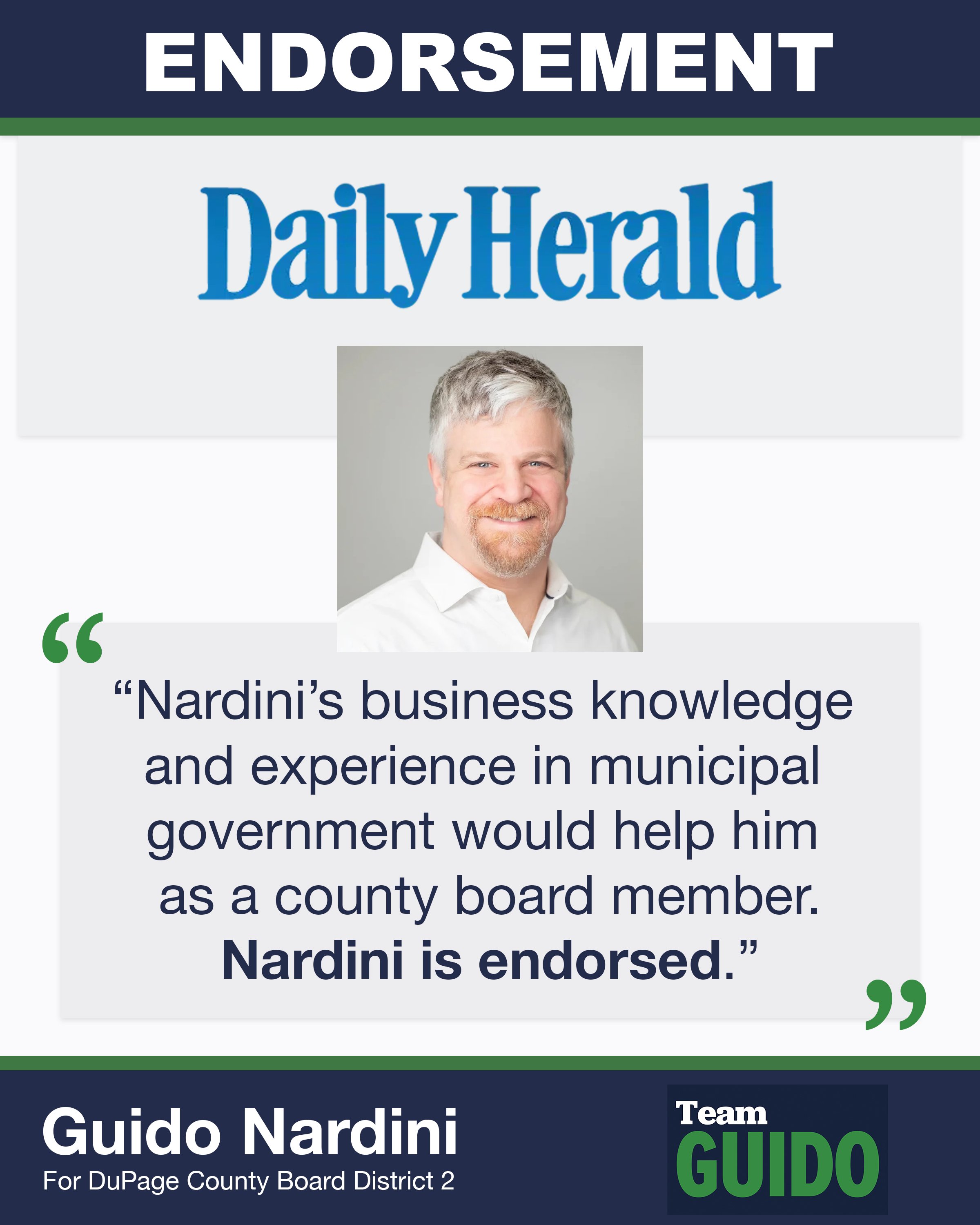 Daily Herald endorses Guido Nardini