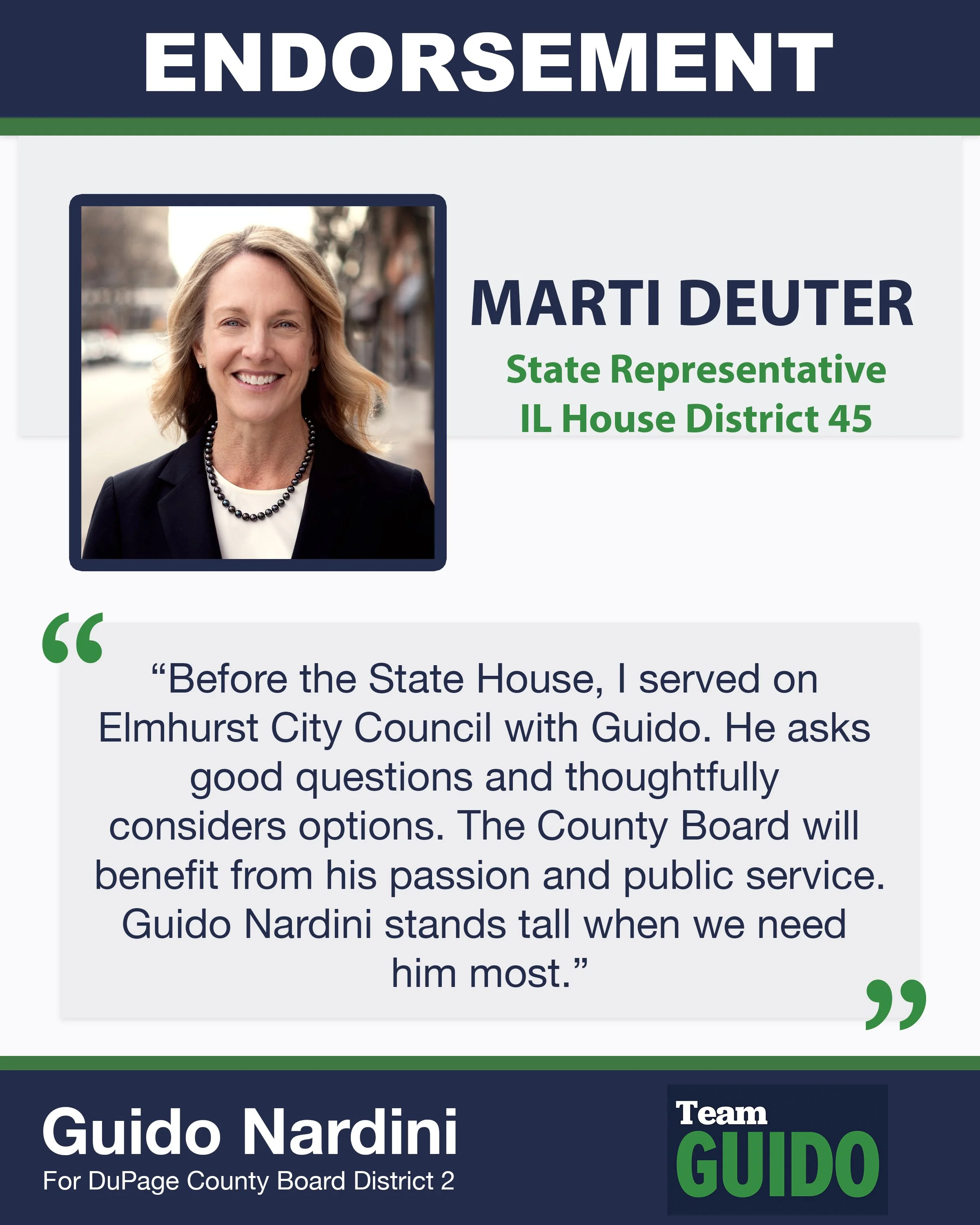 Marti Deuter endorses Guido Nardini