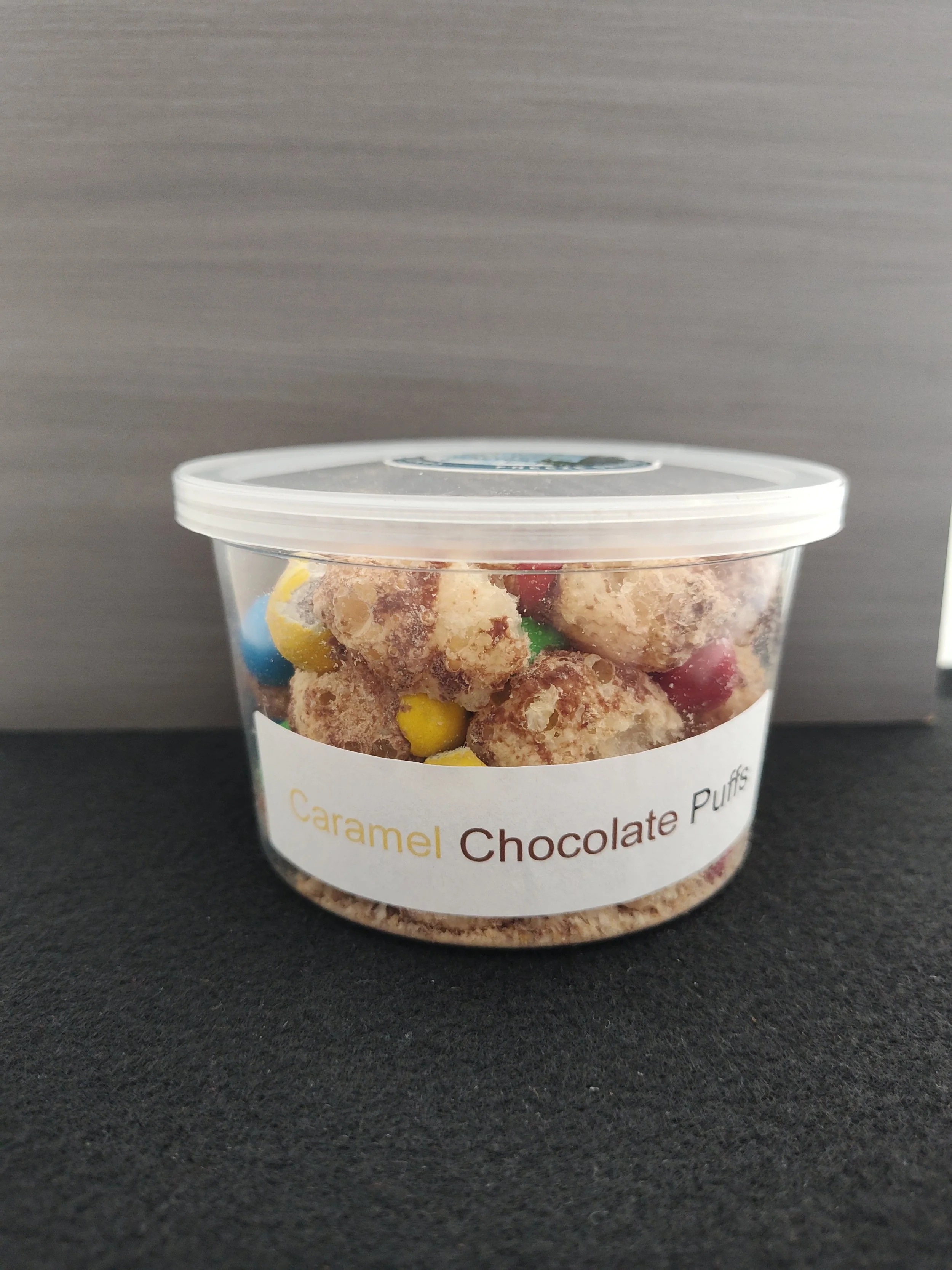 Freeze Dried Caramel Chocolate Puffs