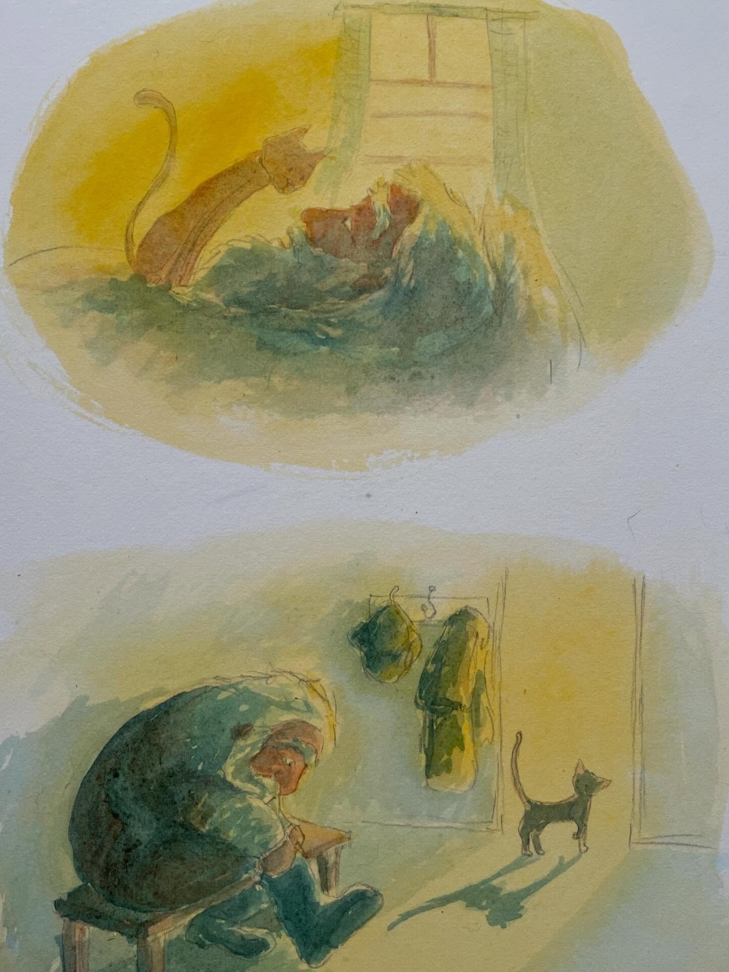 Updating the portfolio and revisiting some old friends. WIP 💛 

#oldfriends #illustration #picturebookillustration #wip #gouache