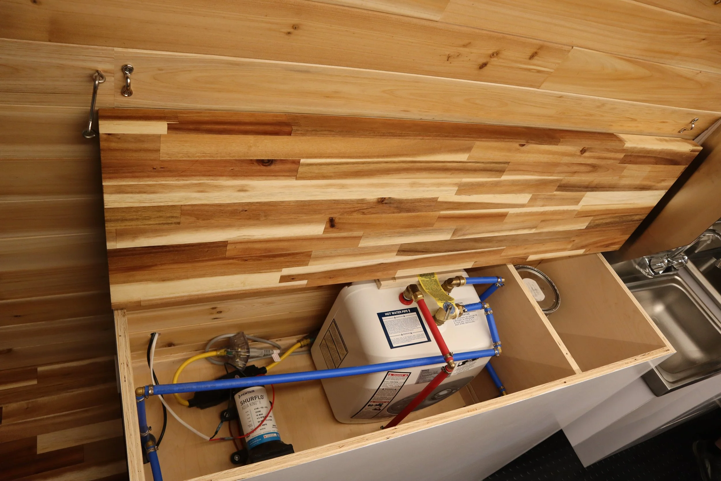 Interior Water Heater Pump and Storage.JPG