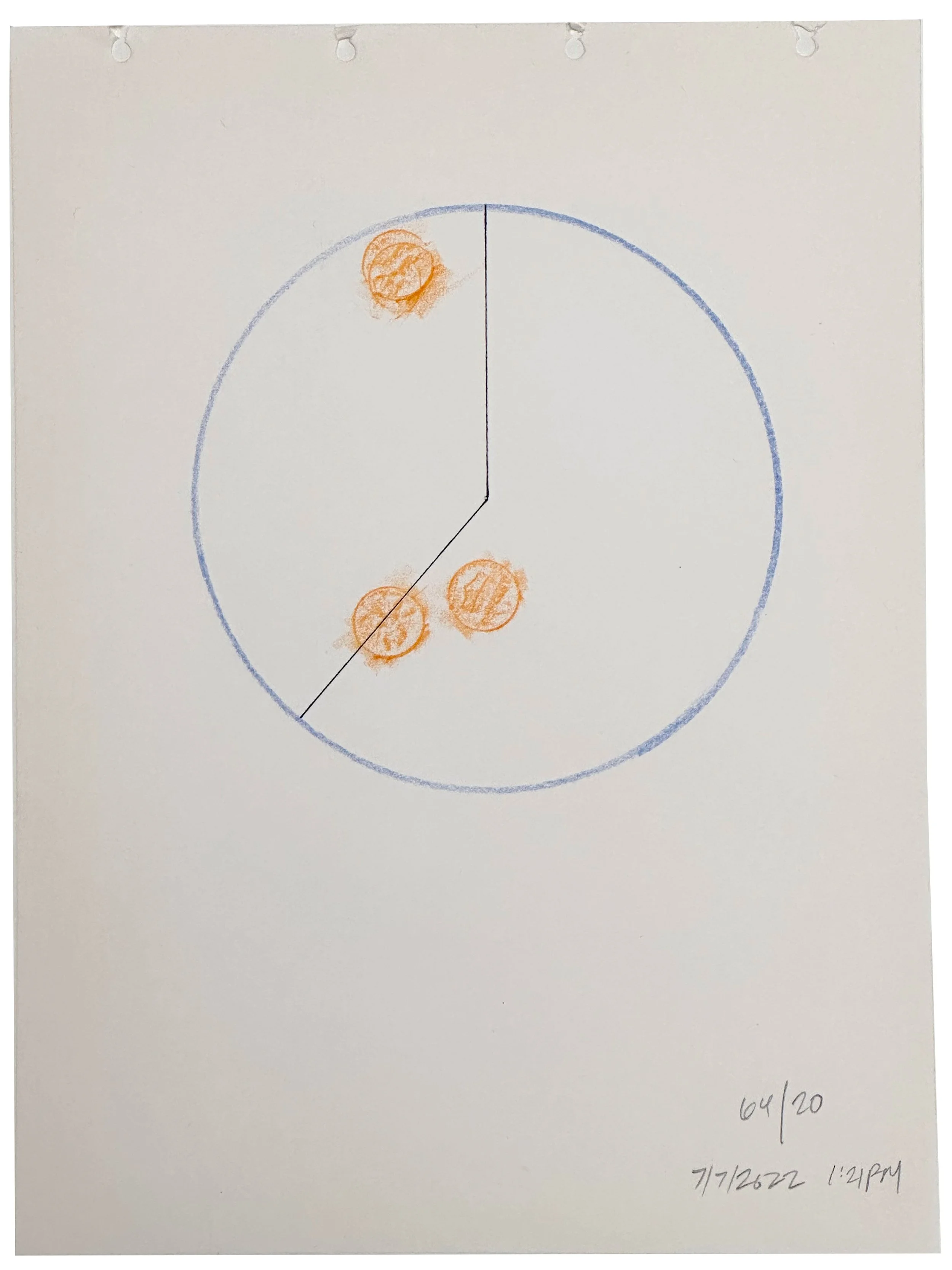 "7.7.22", 2022. color pencil, graphite, and crayon rubbing