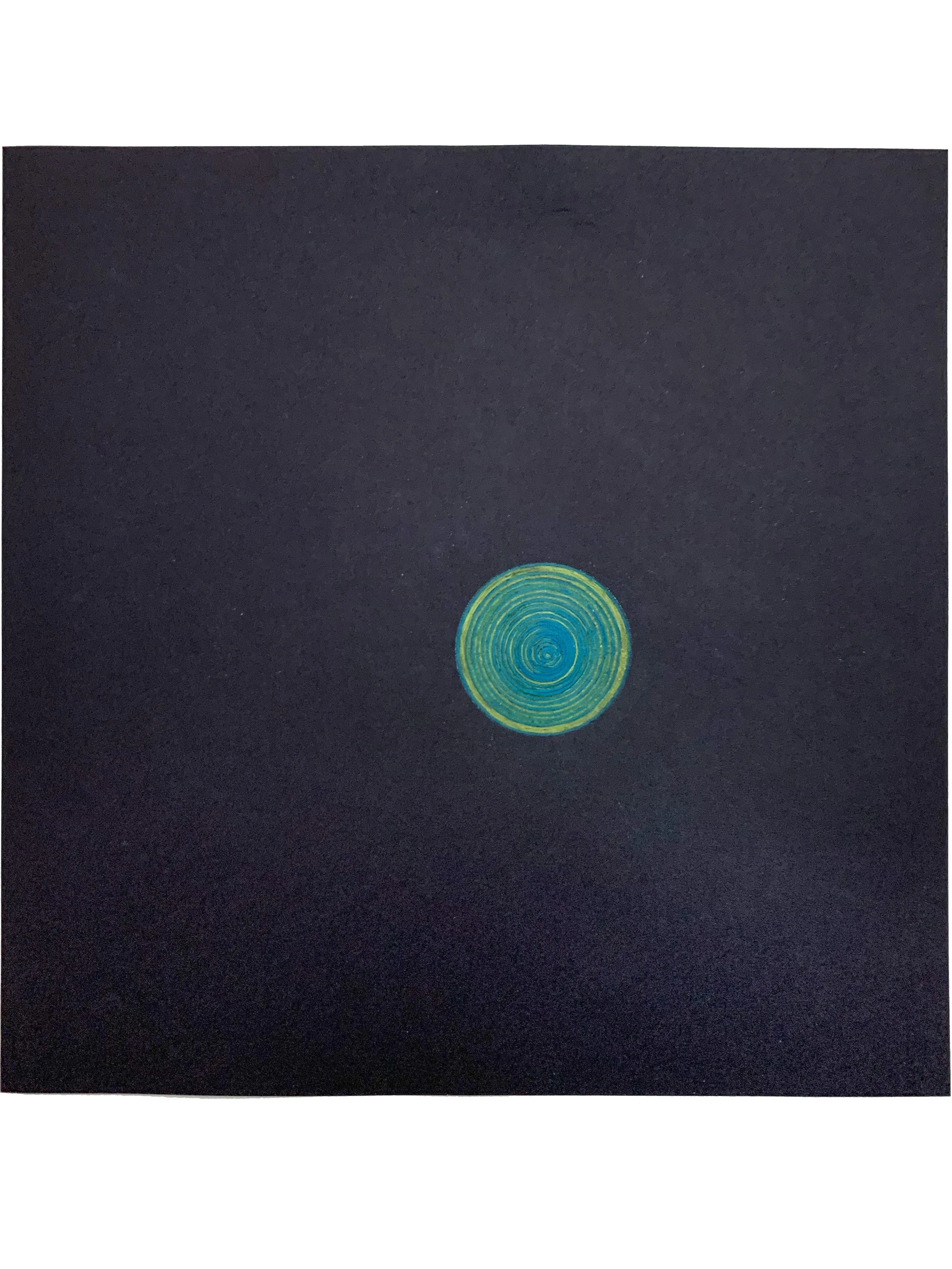 "Space Study #4", 2022. 12" x 12", color pencil