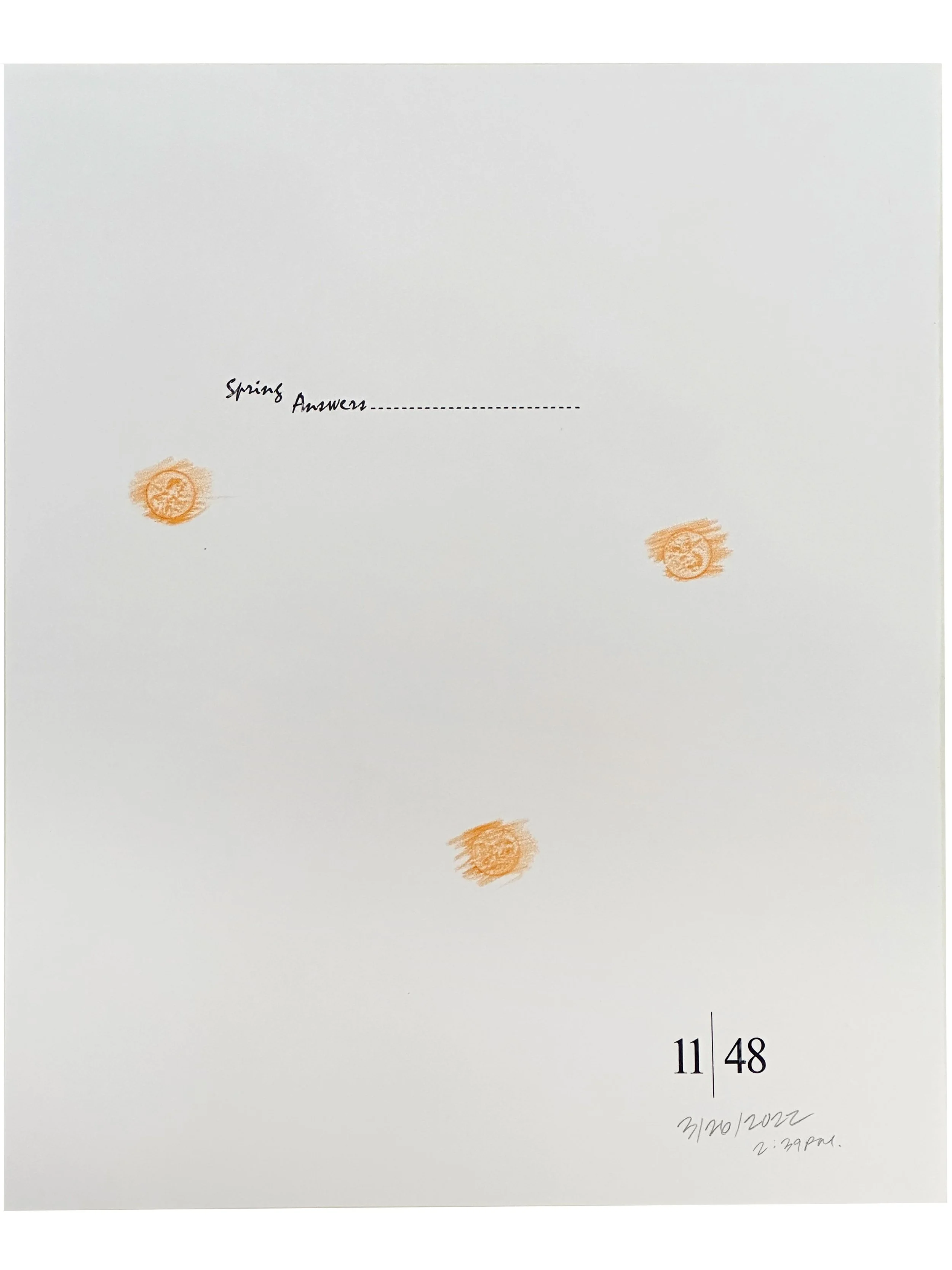 "3.26.22", 2022. Letraset, graphite, and crayon rubbing