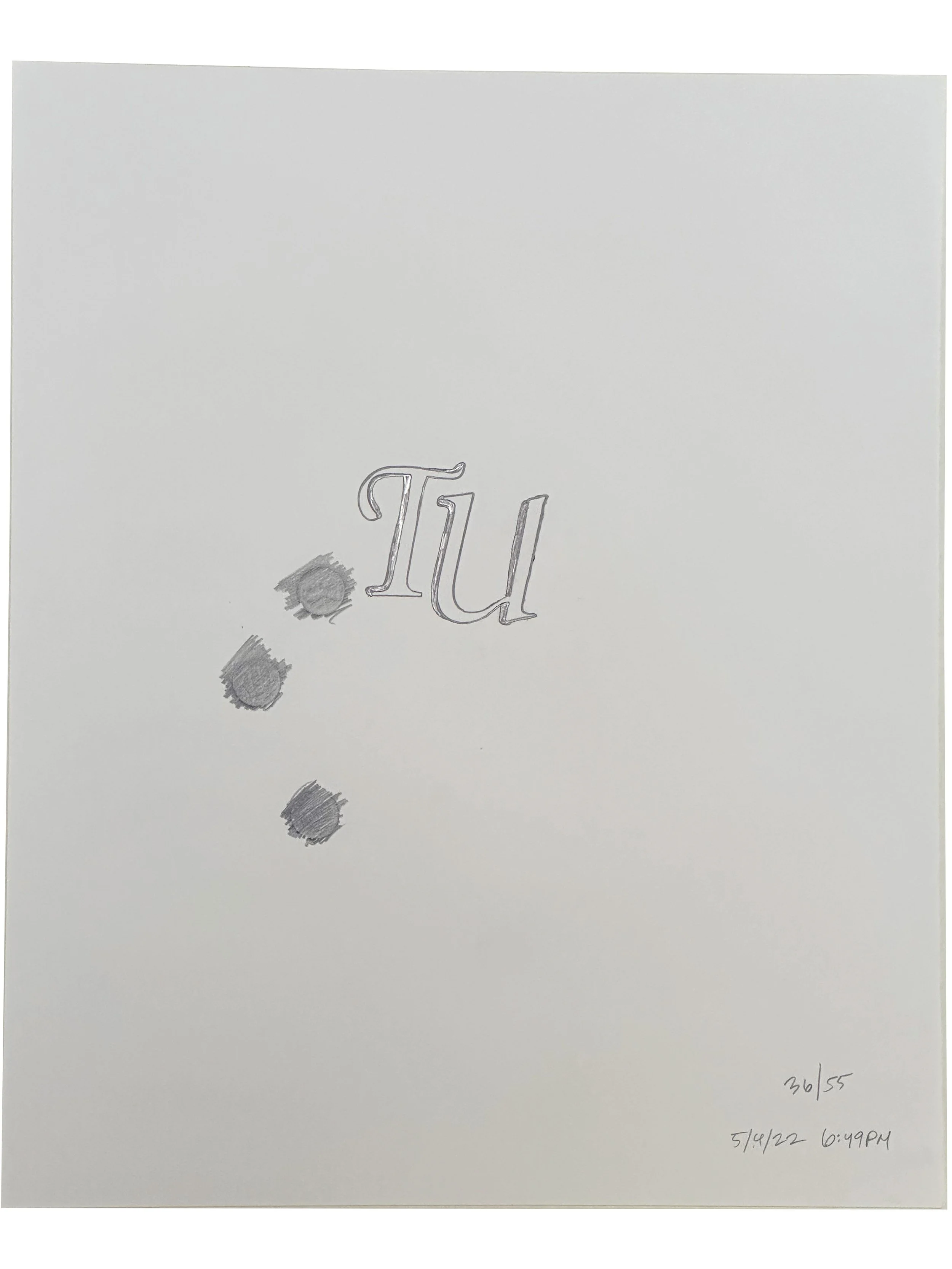 "5.4.22", 2022. Color pencil and graphite