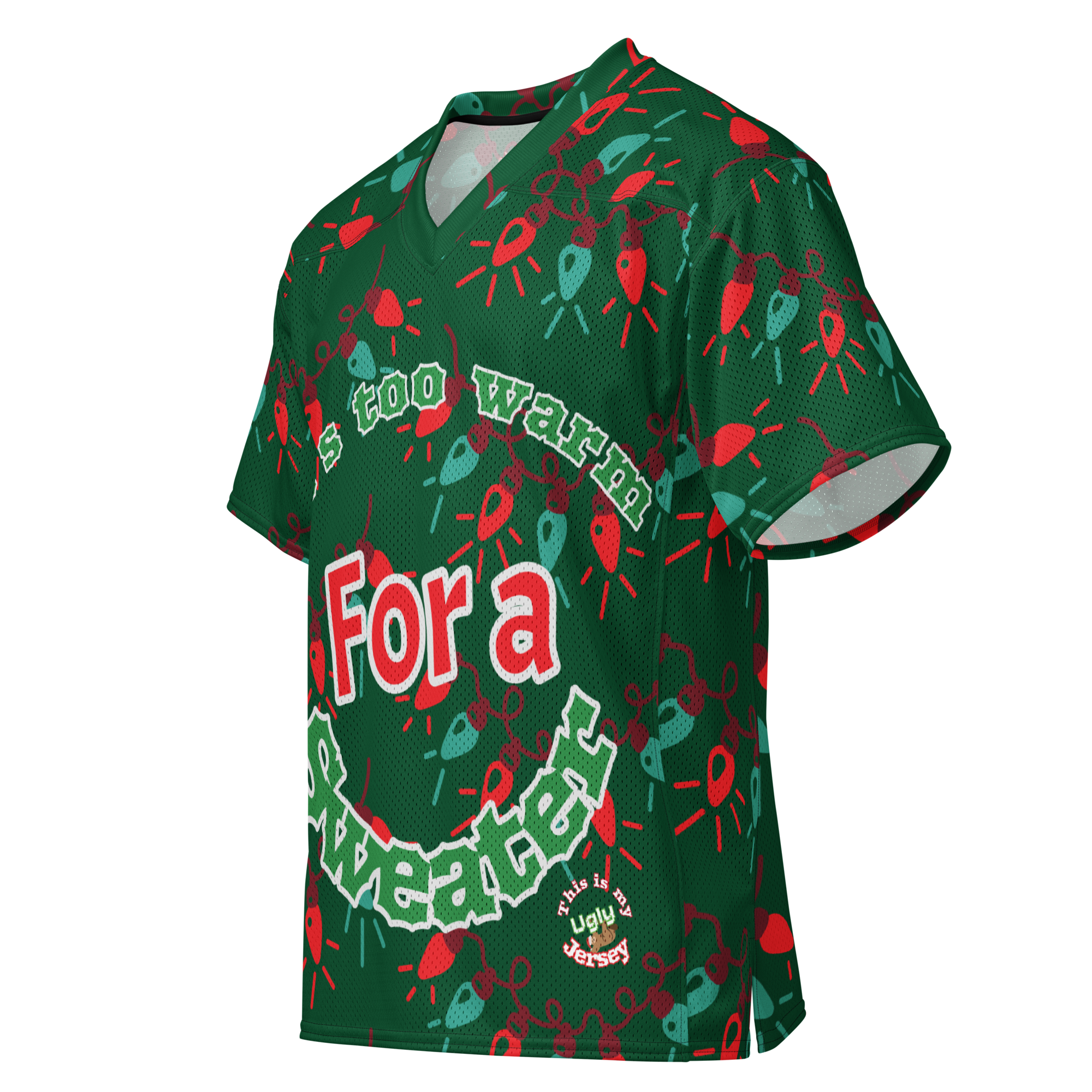 Ugly sweater alternative for warmer climate made by LOLZ on Tap. Festive Christmas wear.