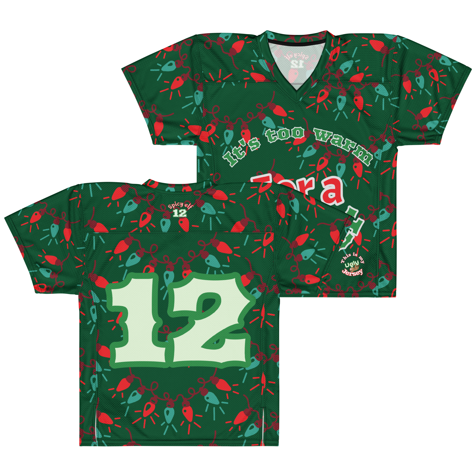 Ugly sweater alternative for warmer climate made by LOLZ on Tap. Festive Christmas wear.