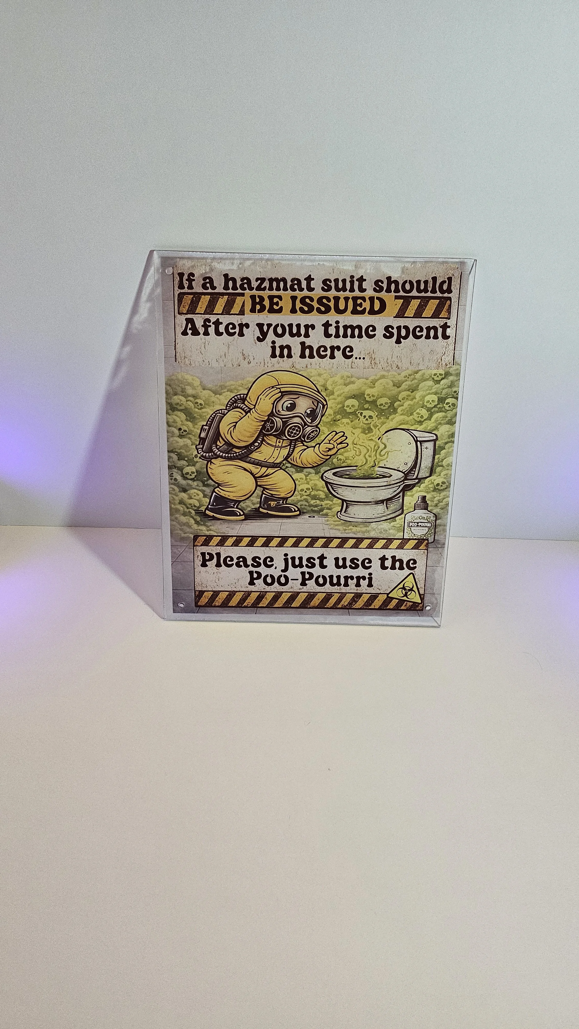 Hazmat Bathroom Warning Sign (Acrylic)