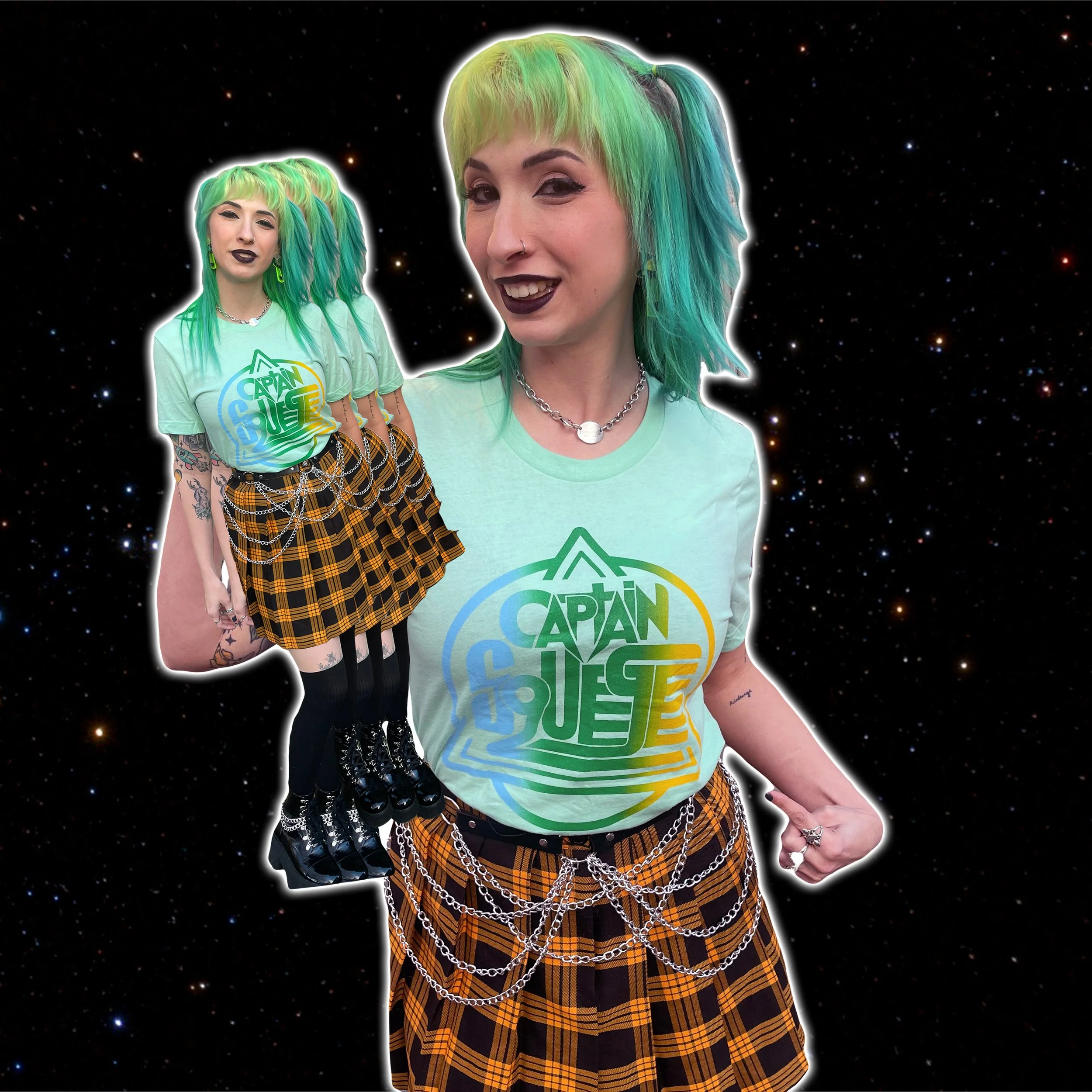 Captain Squeegee "Trip Mountain" Tee (Mint)