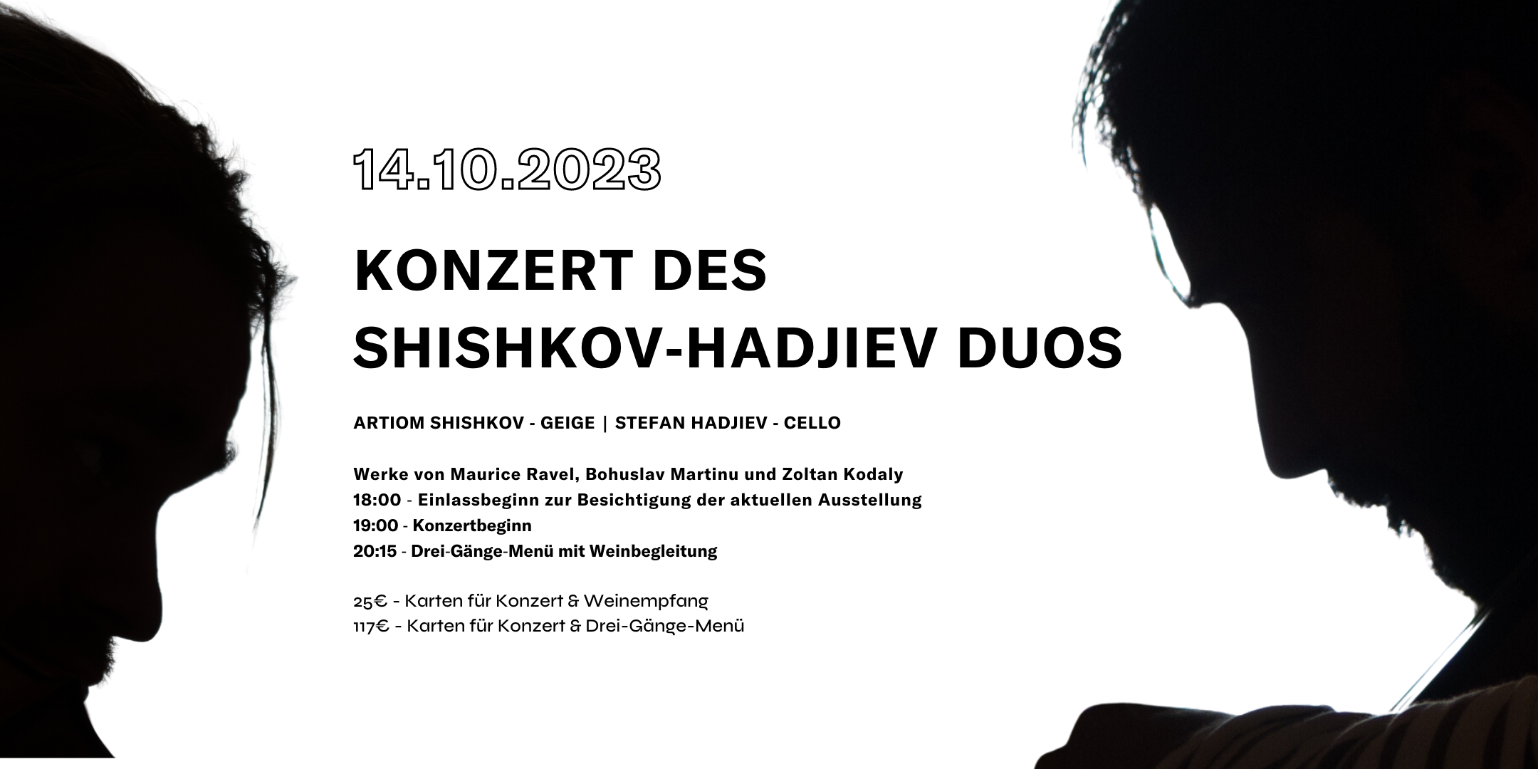 Concert and Three-Course Dinner with Shishkov-Hadjiev Duo at NOACK Kulturforum