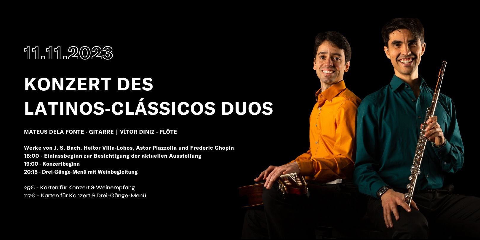 Concert and Three-Course-Dinner with Latinos Clássicos Duo at NOACK Kulturforum
