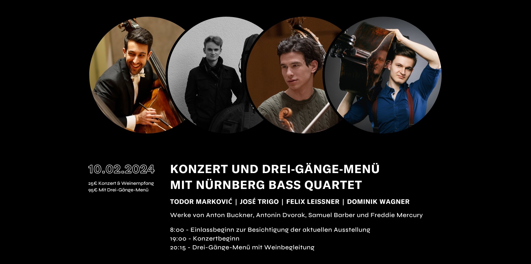 Concert and Three Course Dinner with Nürnberg Quartett