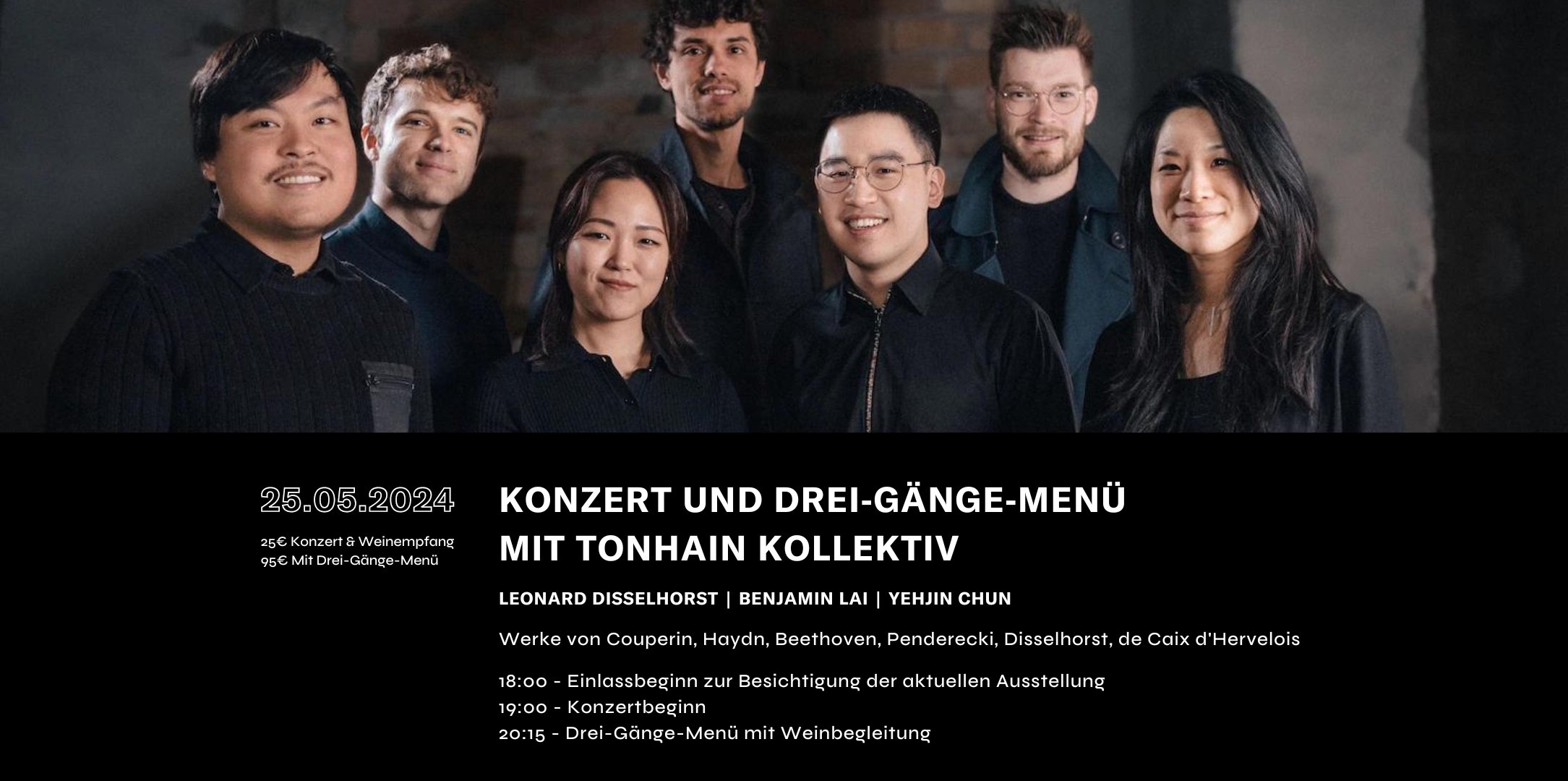 Concert and Three Course Dinner with Tonhain Kollektiv