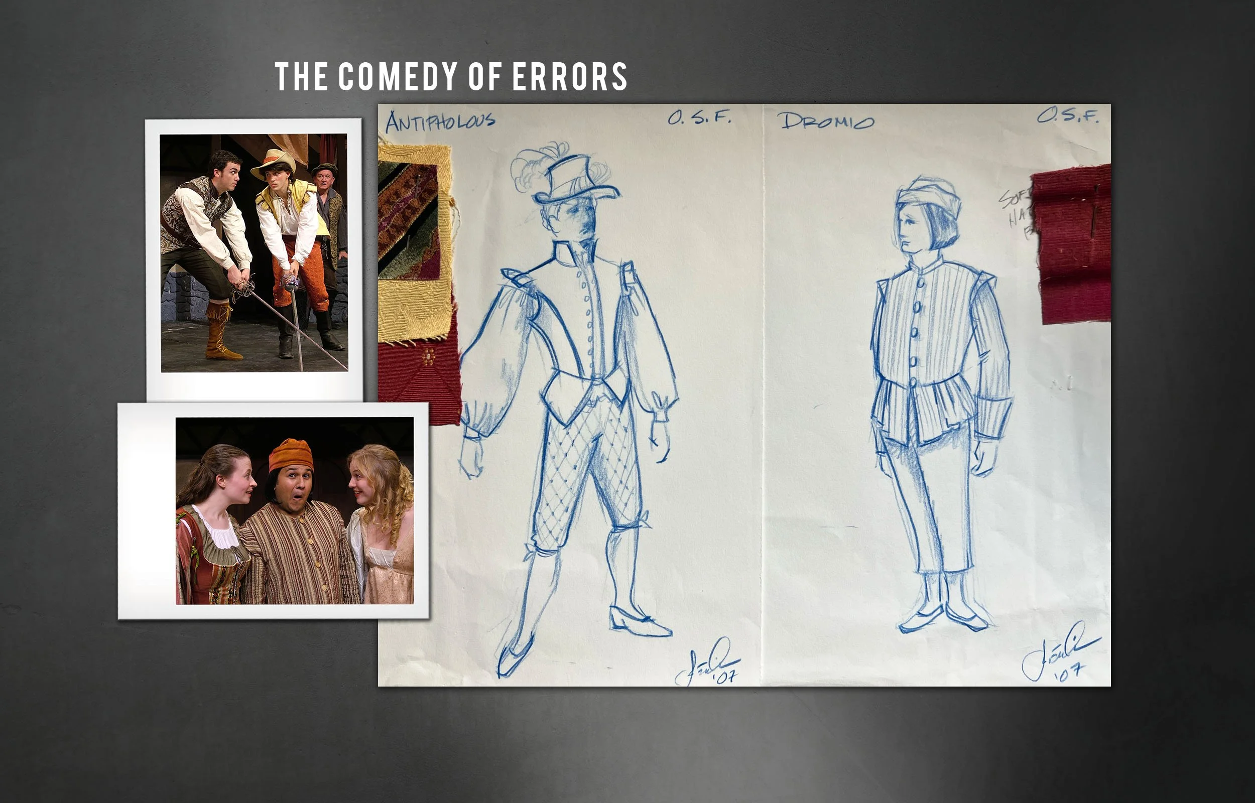 THE COMEDY OF ERRORS: Ohio Shakespeare Festival - Directed by Terry Burgler; Costume Design Joshua Erichsen