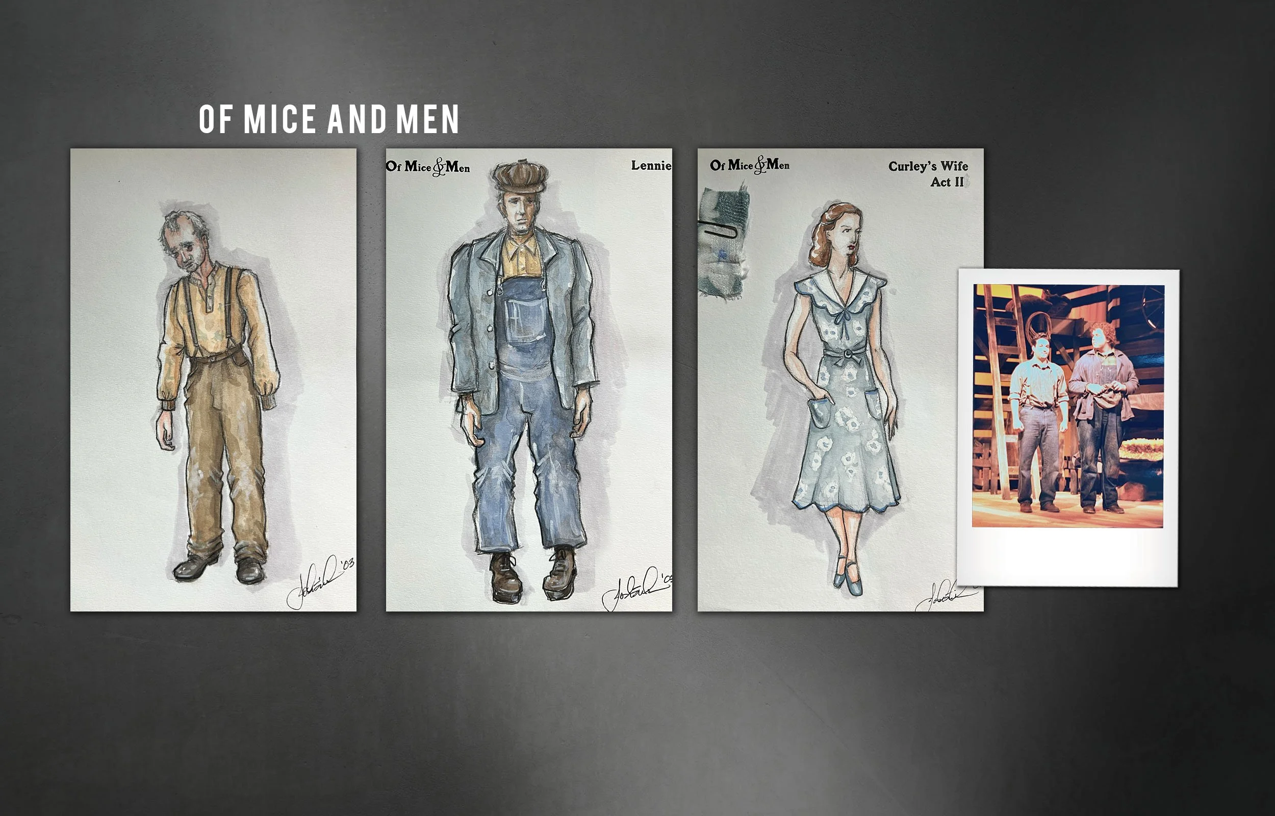 OF MICE AND MEN: The Players Guild Theatre MainStage - Directed by Terry Sandler; Costume Design Joshua Erichsen; Set & Lighting Design Joe Carmola