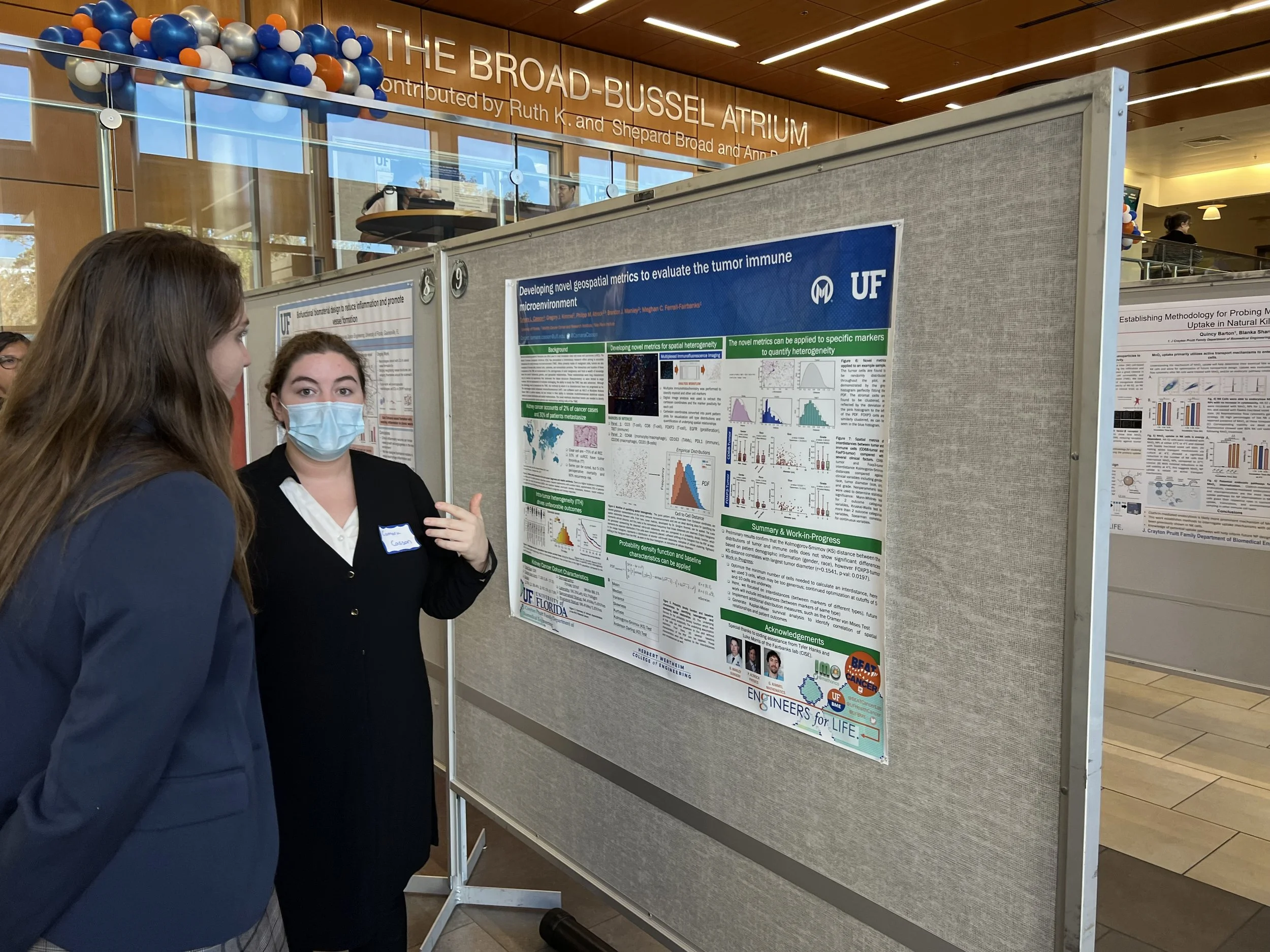 Adriana and Camara present posters at the Pruitt Research Day